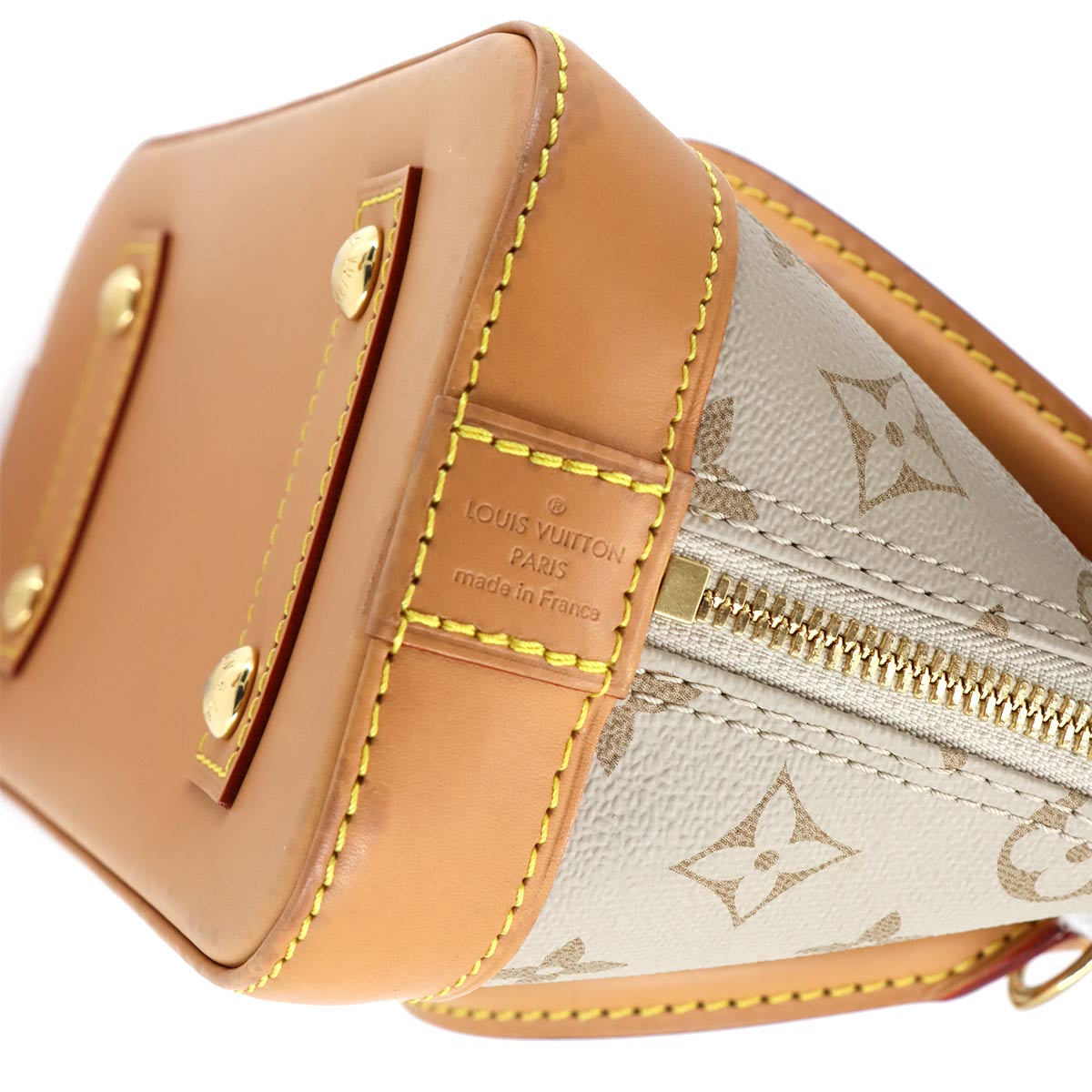 Monopanum Alma BB Hand Shoulder Bag Leather Beige M23502