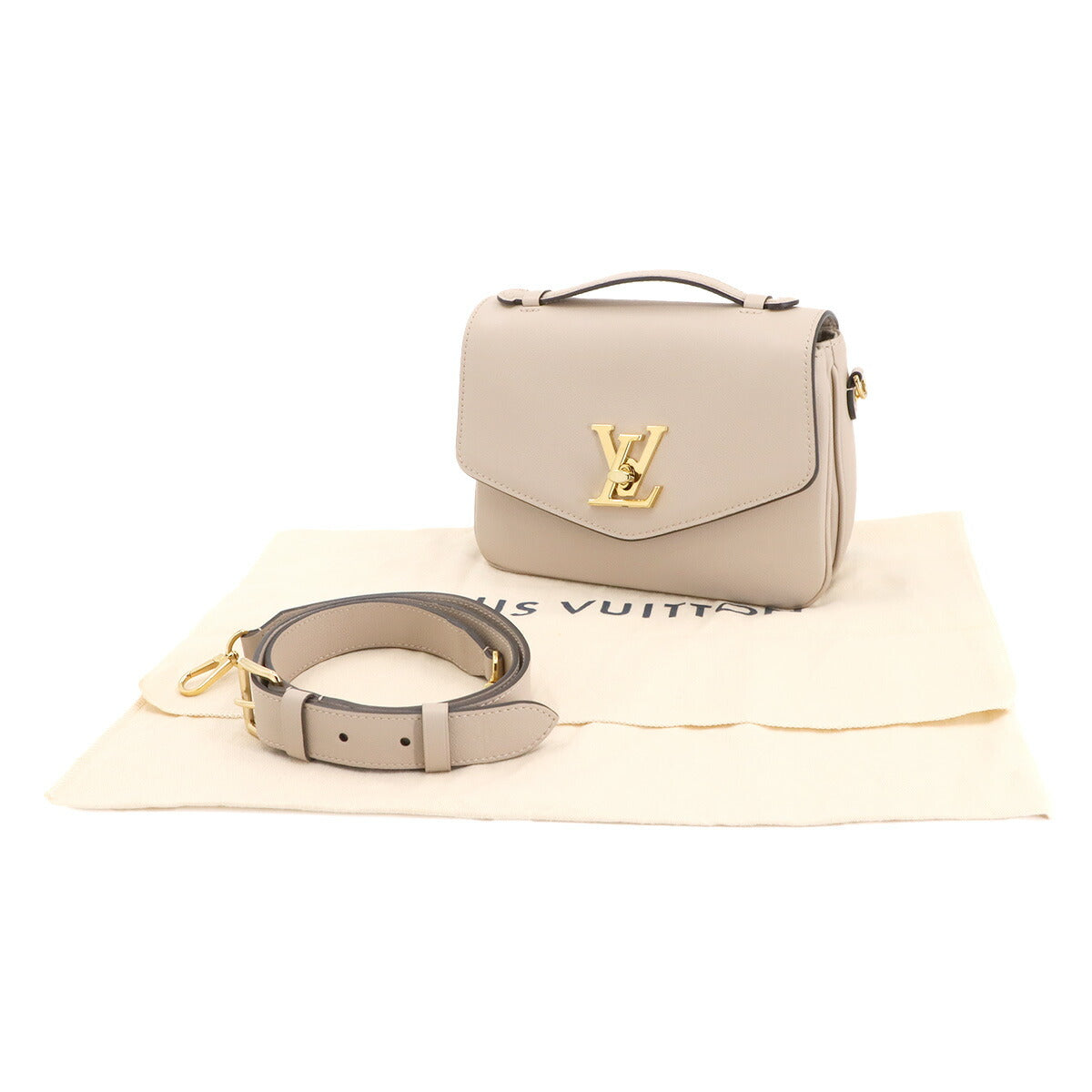 Oxford Hand Shoulder Bag Leather Greige M22792