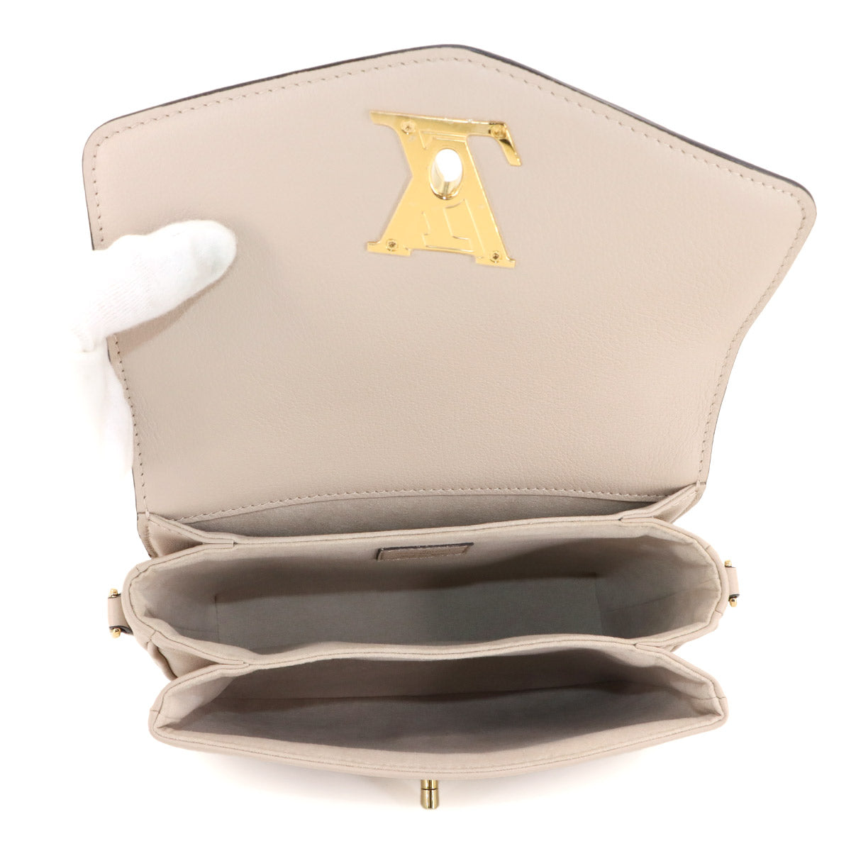 Oxford Hand Shoulder Bag Leather Greige M22792