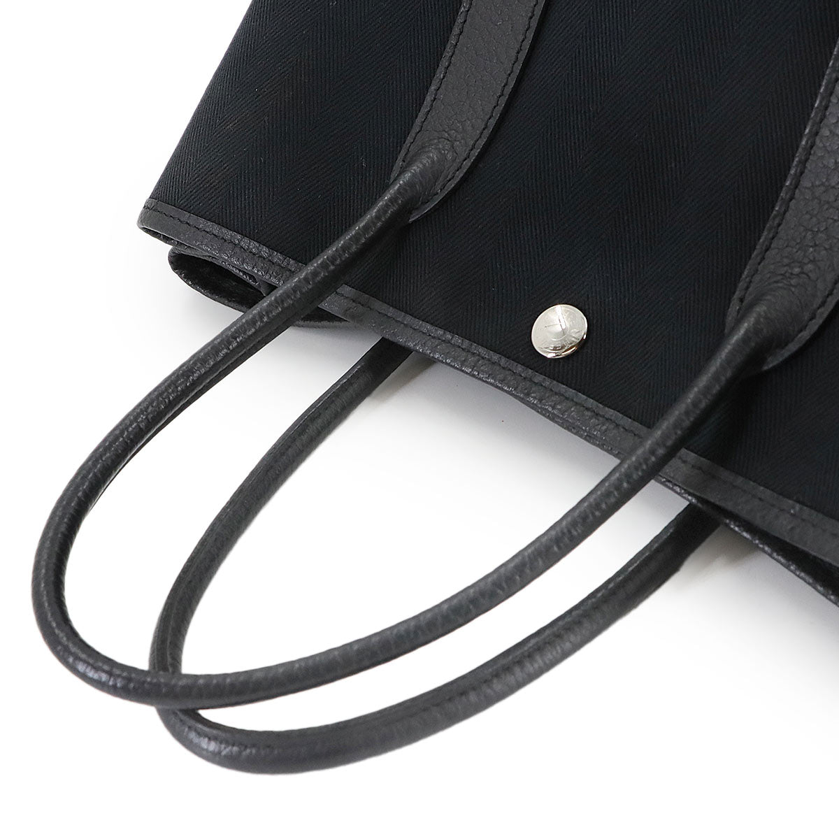 Garden Party TPM Tote Bag Toile Chevron Negonda Black