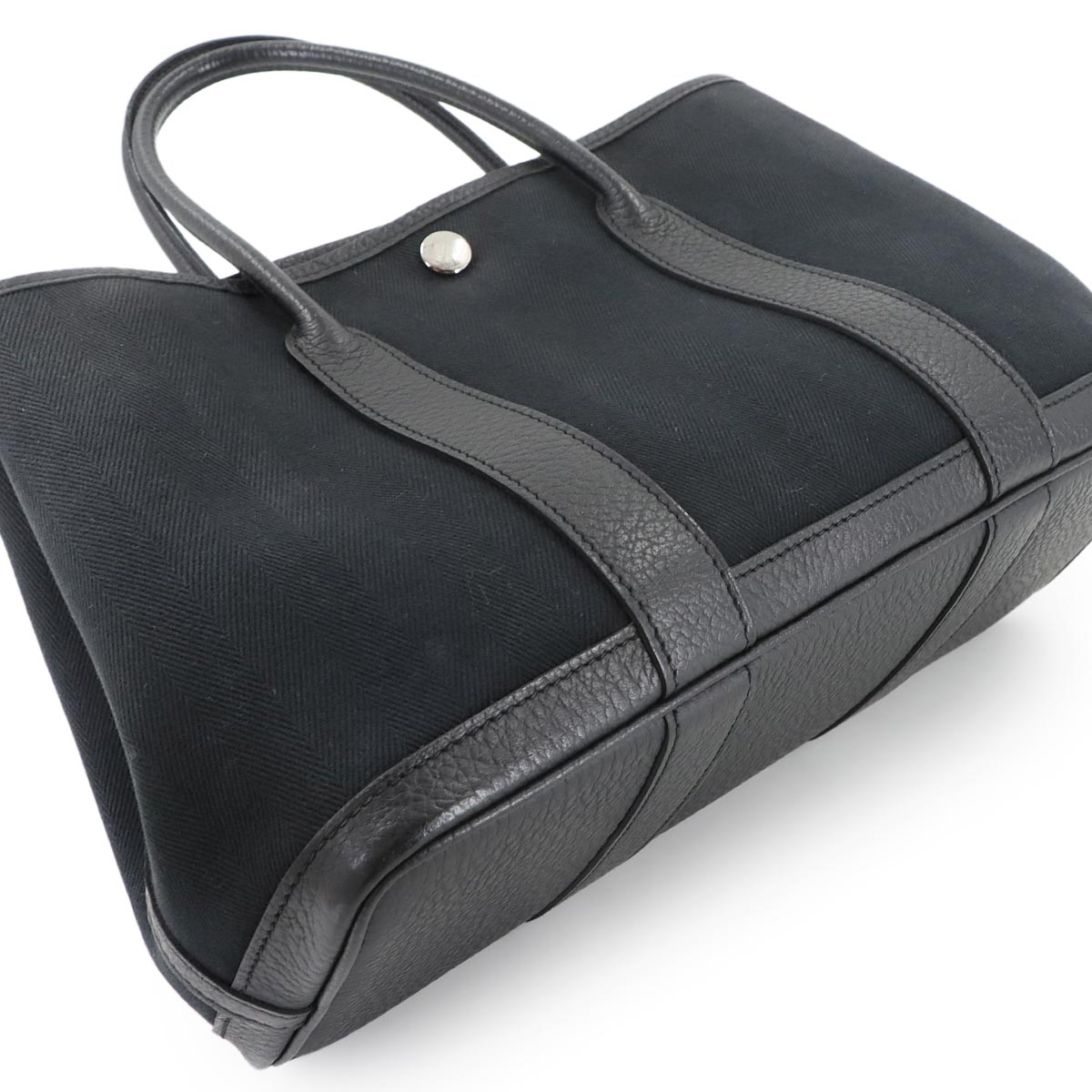 Garden Party TPM Tote Bag Toile Chevron Negonda Black