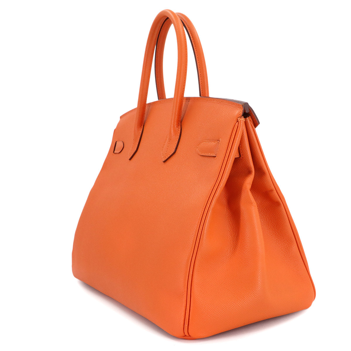 Birkin 35 Veau Epsom Feu Orange Hand Bag Purse