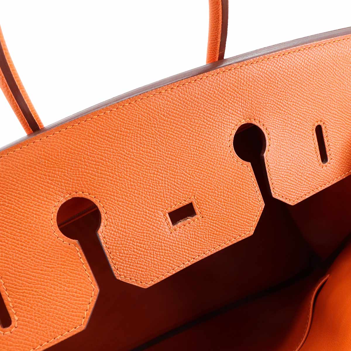 Birkin 35 Veau Epsom Feu Orange Hand Bag Purse