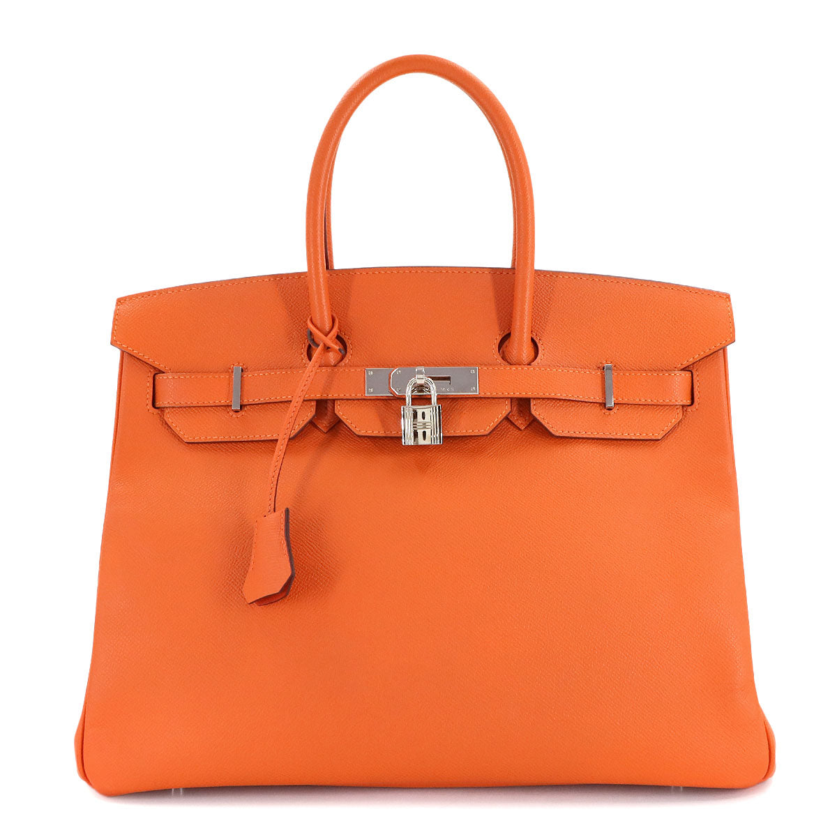 Birkin 35 Veau Epsom Feu Orange Hand Bag Purse