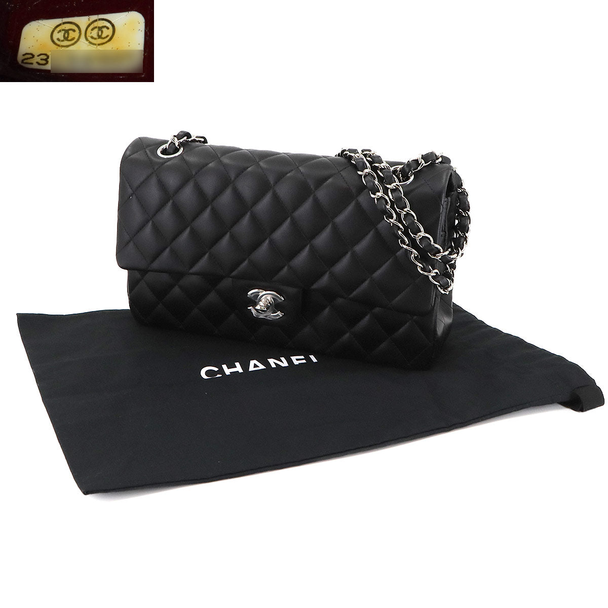 Matelasse 25 Chain Shoulder Bag Leather Black A01112 11.12