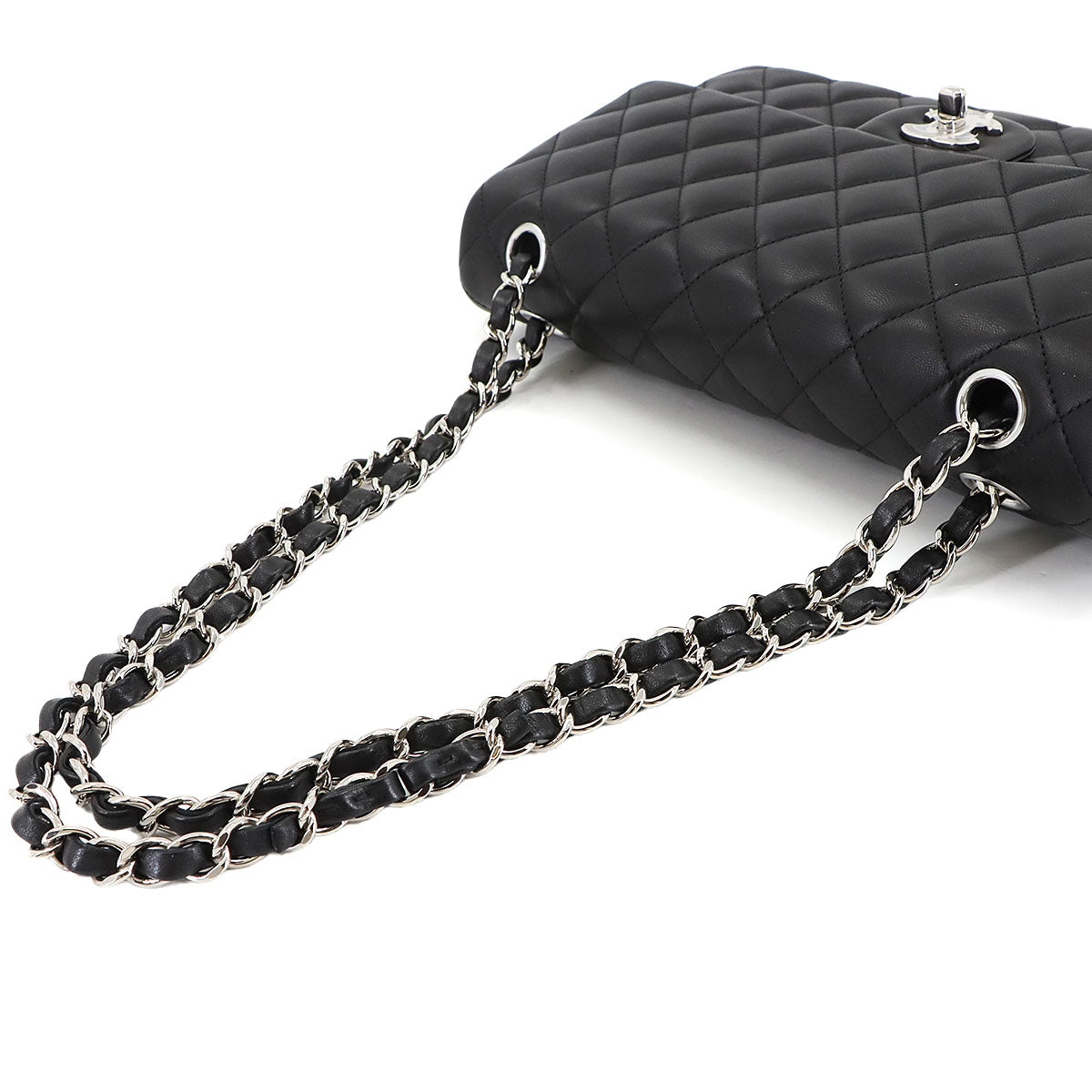 Matelasse 25 Chain Shoulder Bag Leather Black A01112 11.12