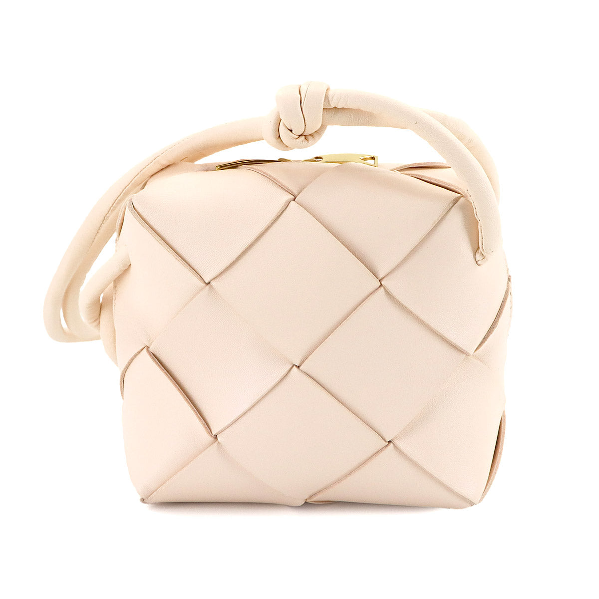 Maxi Intrecciato Mini Cassette Shoulder Bag Beige
