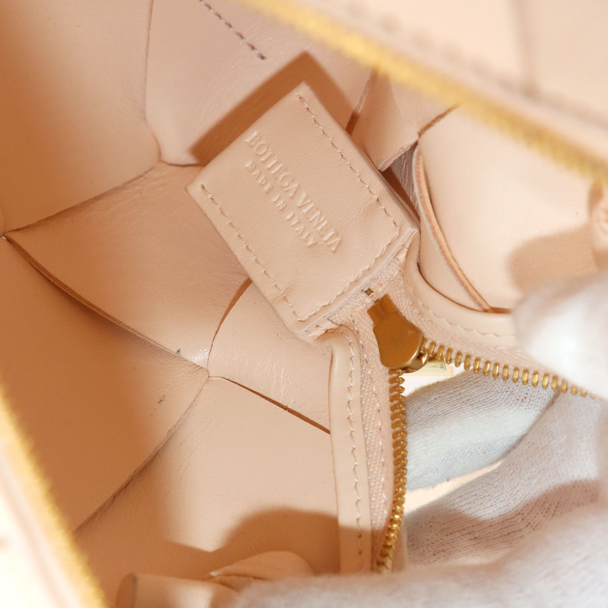 Maxi Intrecciato Mini Cassette Shoulder Bag Beige