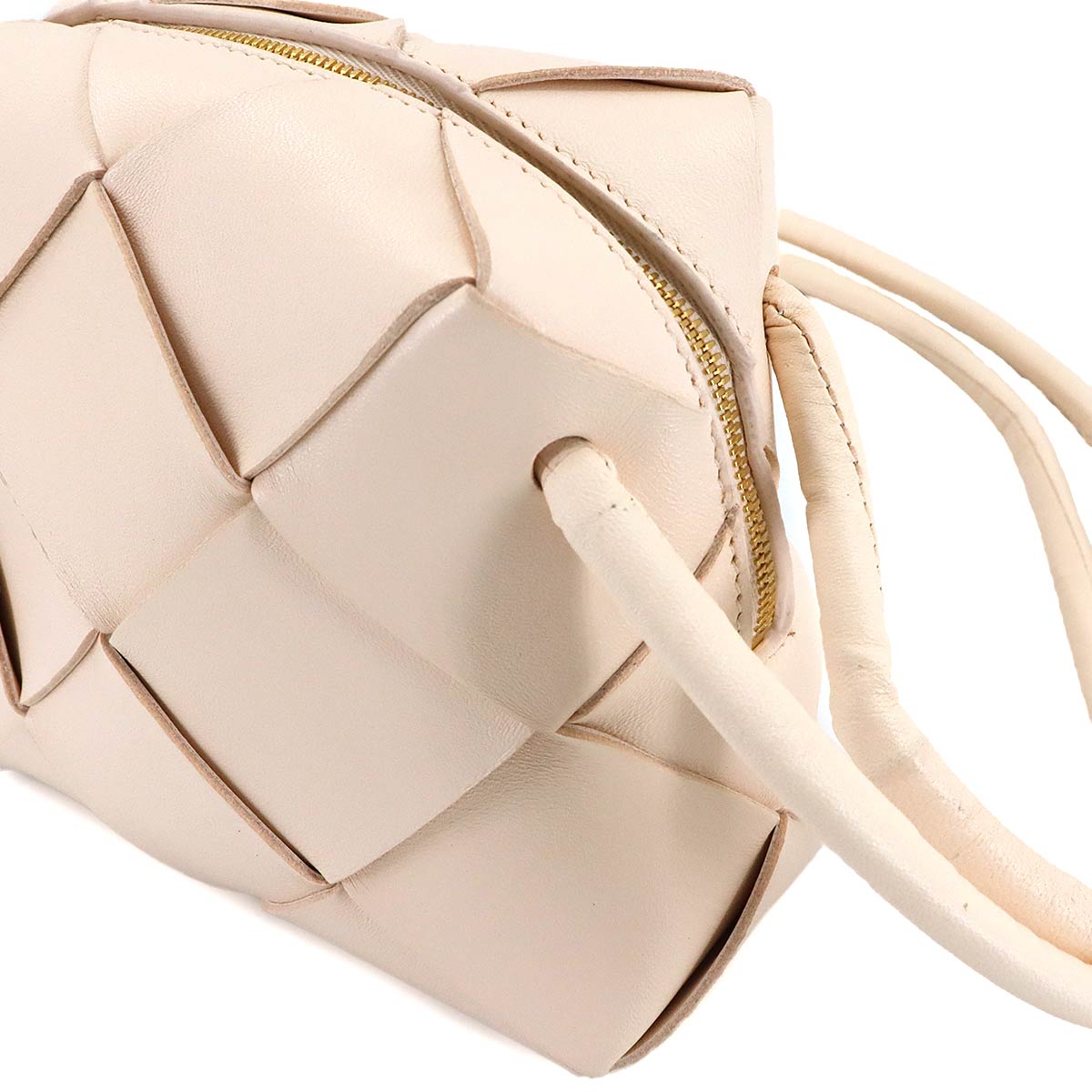 Maxi Intrecciato Mini Cassette Shoulder Bag Beige