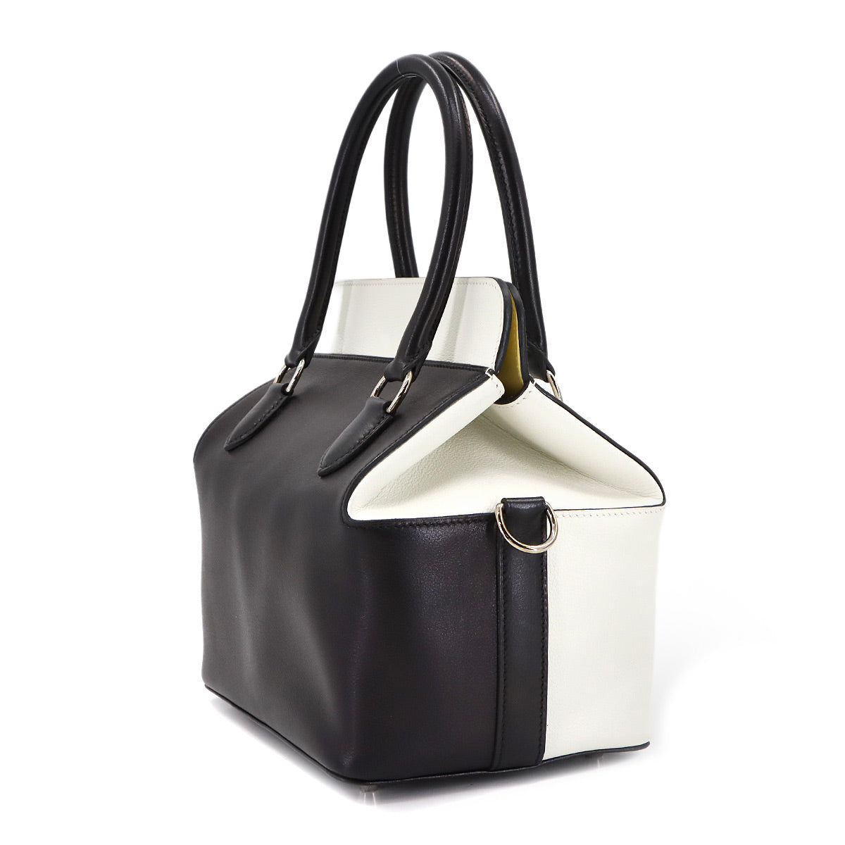 Toolbox 20 Hand Shoulder Bag Evercolor White Black Jaune Poussin