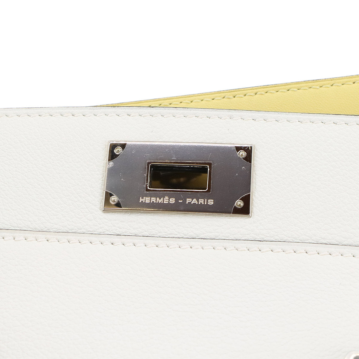 Toolbox 20 Hand Shoulder Bag Evercolor White Black Jaune Poussin