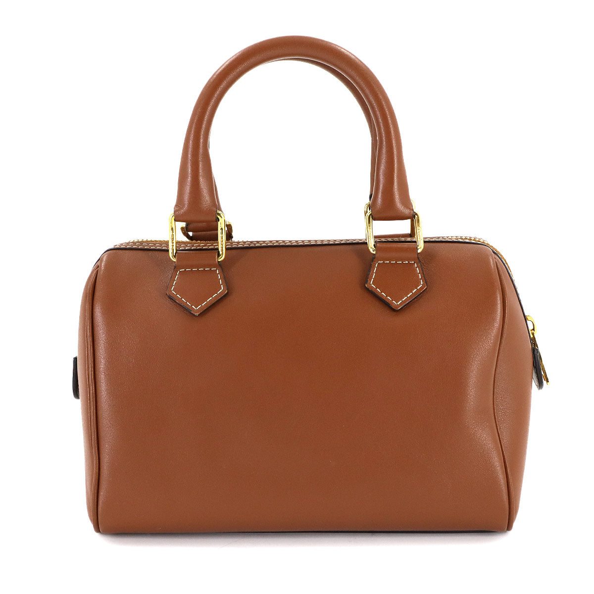 CUIR Triomphe Small Boston Hand Shoulder Bag Leather Brown
