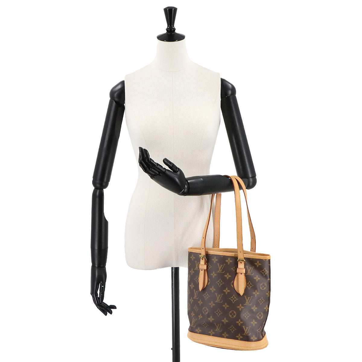 Monogram Bucket PM Shoulder Bag Brown M42238 Pouch