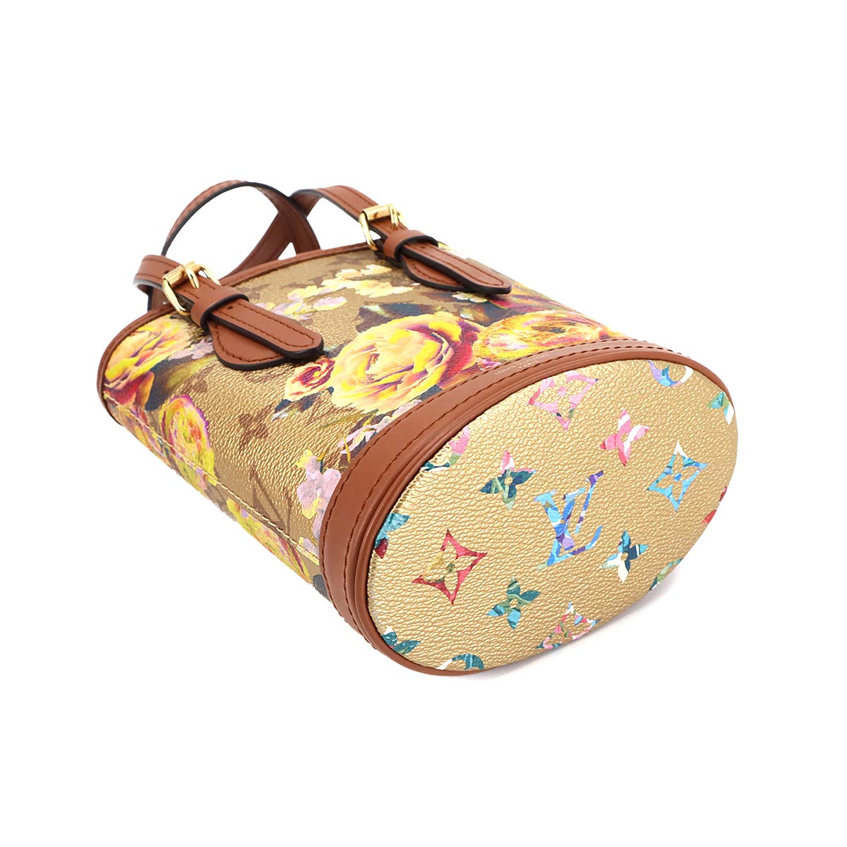 LV Garden Nano Bucket Hand Shoulder Bag Gold M81724 Purse