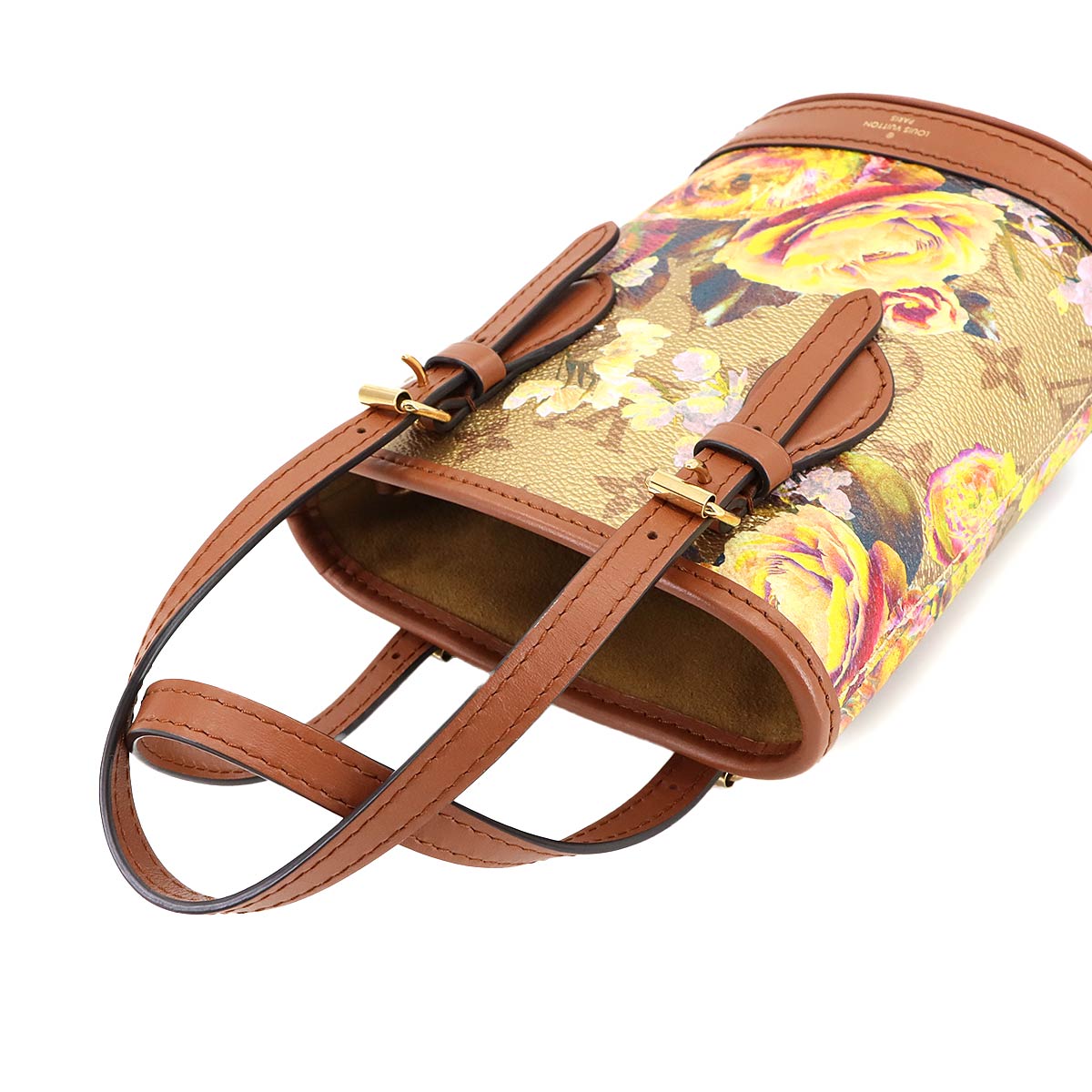 LV Garden Nano Bucket Hand Shoulder Bag Gold M81724 Purse