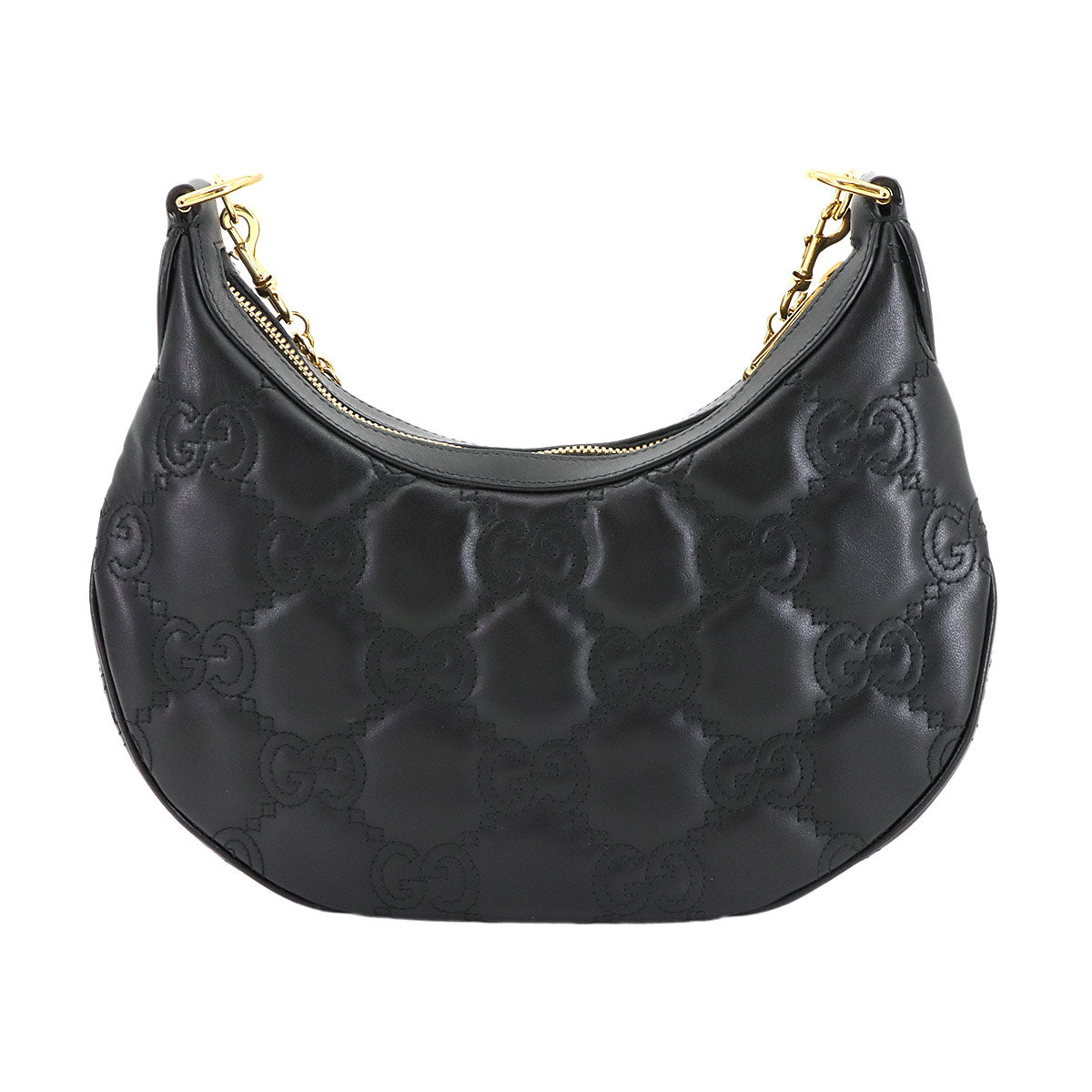 GG Matelass Shoulder Bag Leather Black 739709 Purse