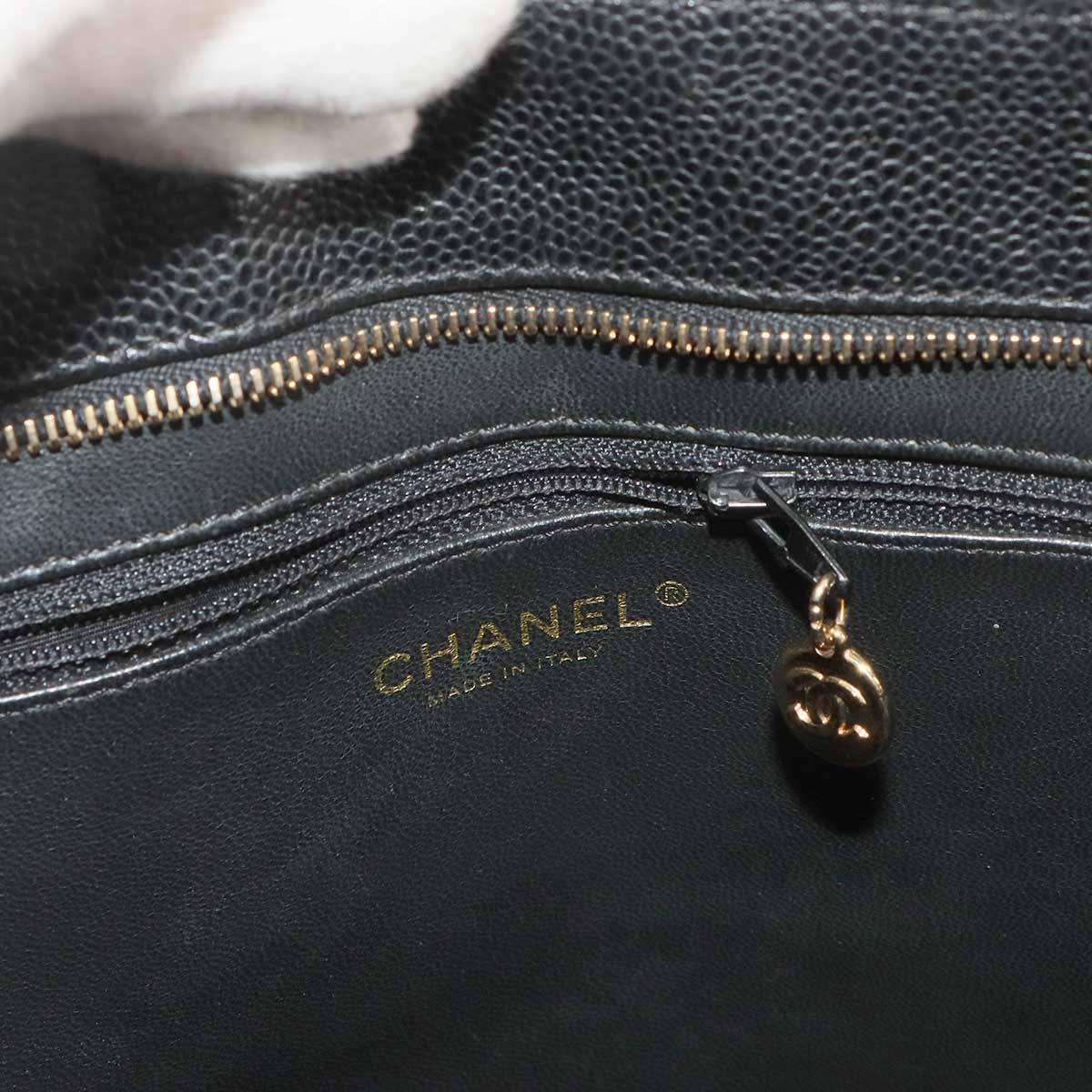 Medallion Tote Bag Leather Black A01804 Coco Logos