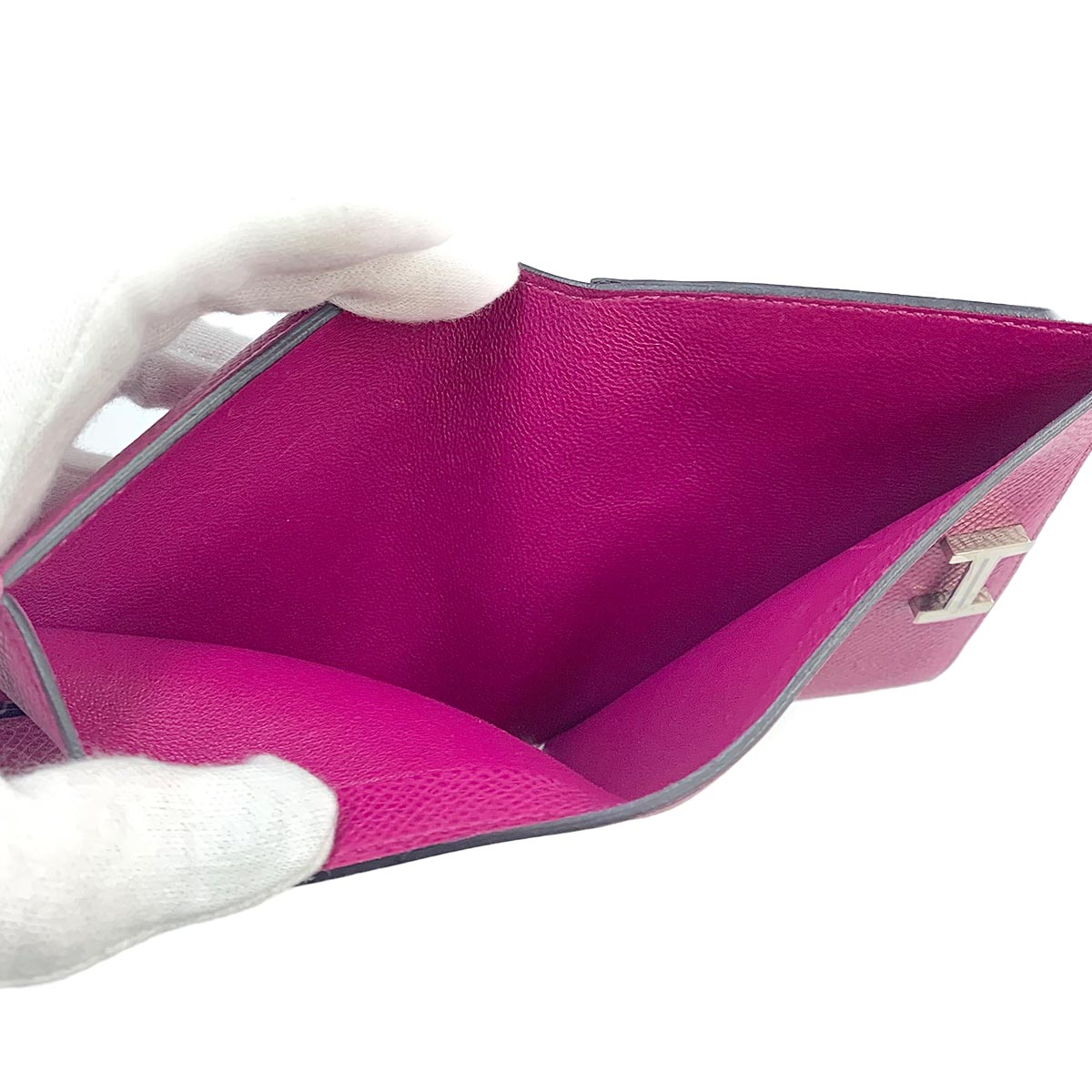 Bearn Compact Wallet Veau Epsom Rose Purple