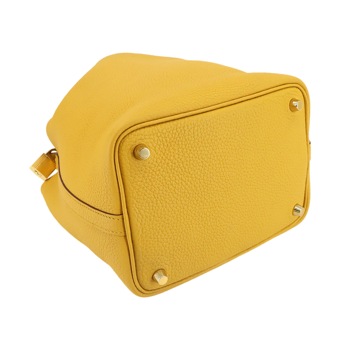 Picotin Lock PM Hand Bag Taurillon Clemence Jaune Ambre