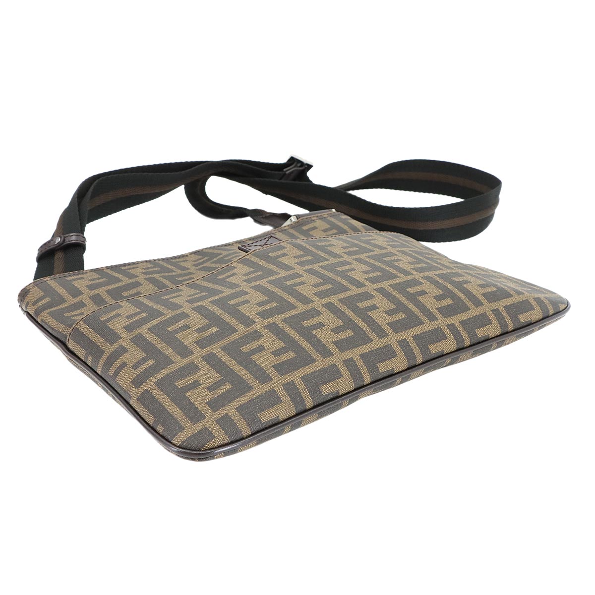 Zucca Shoulder Bag PVC Leather Brown 7VA247 Purse