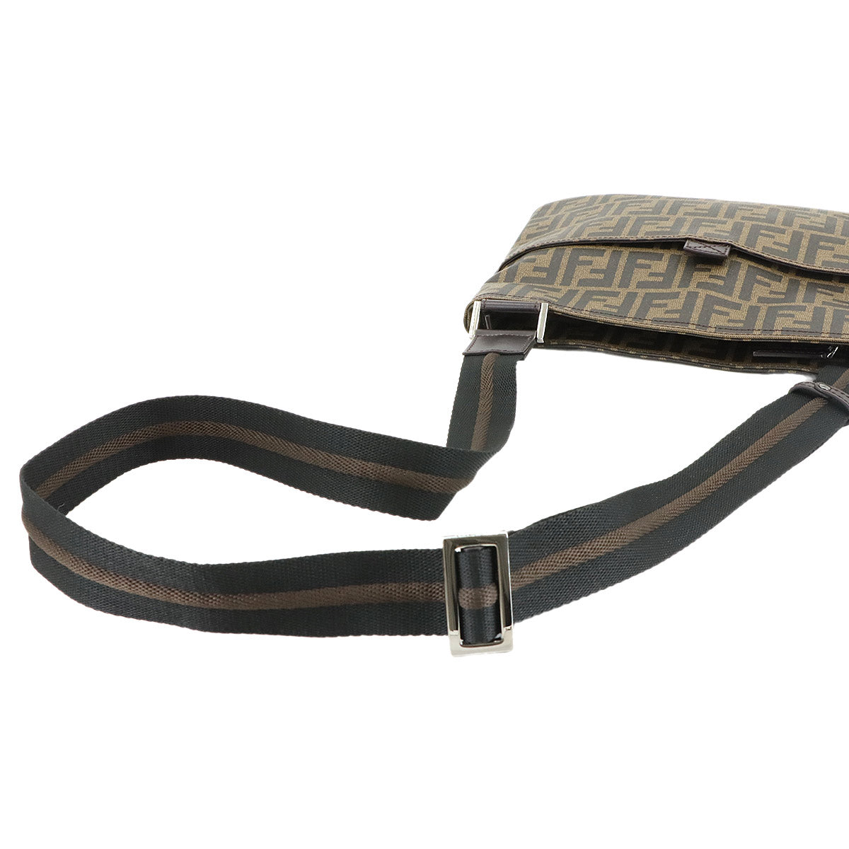 Zucca Shoulder Bag PVC Leather Brown 7VA247 Purse