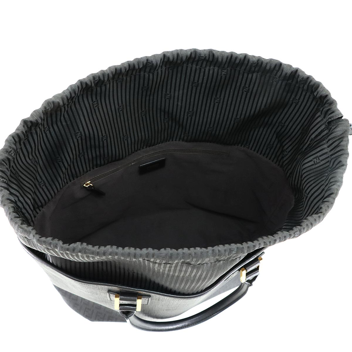 Zucchino Tote Bag Canvas Leather Black 8BH240 Purse