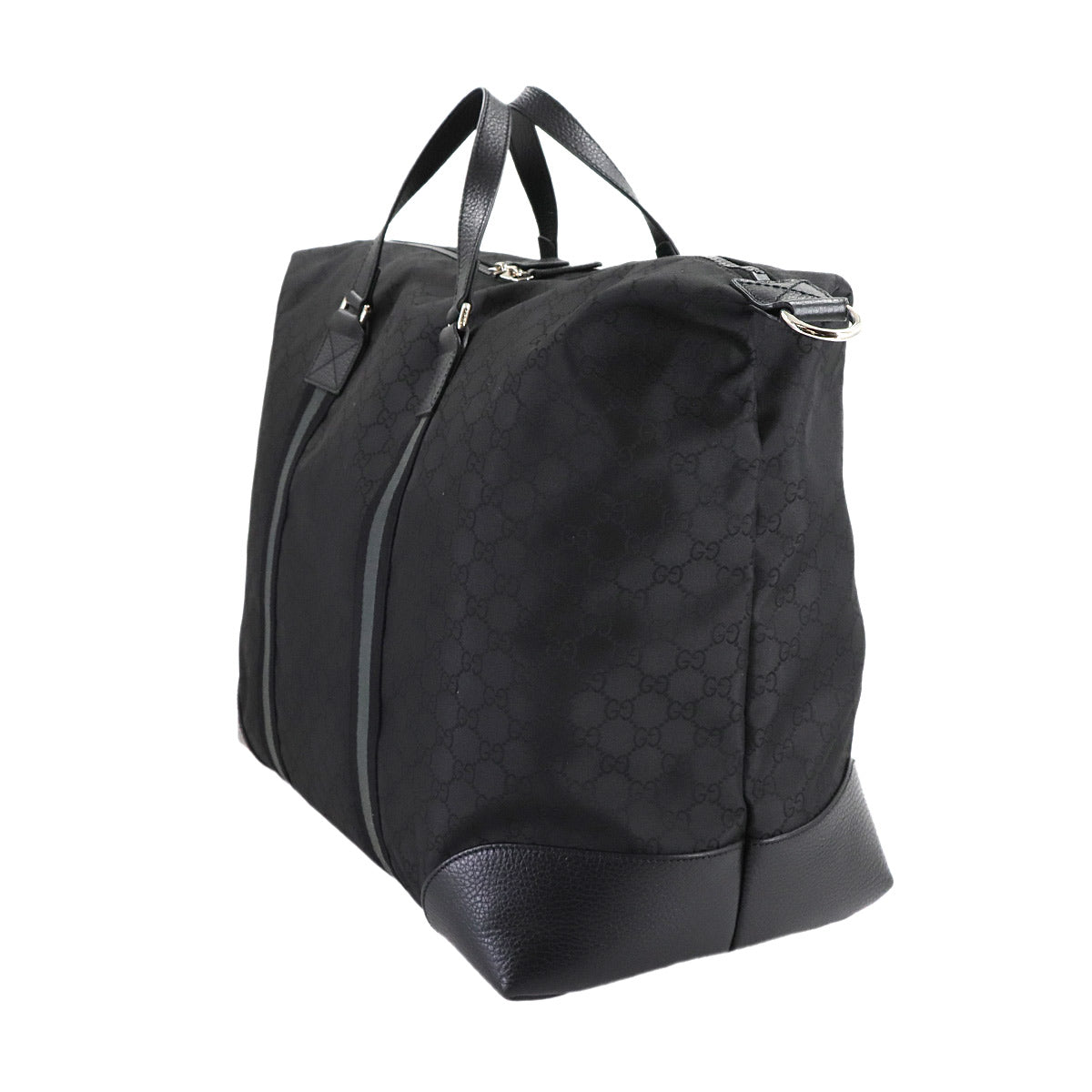 Boston Shoulder Bag GG Nylon Leather Black 449180 Luggage