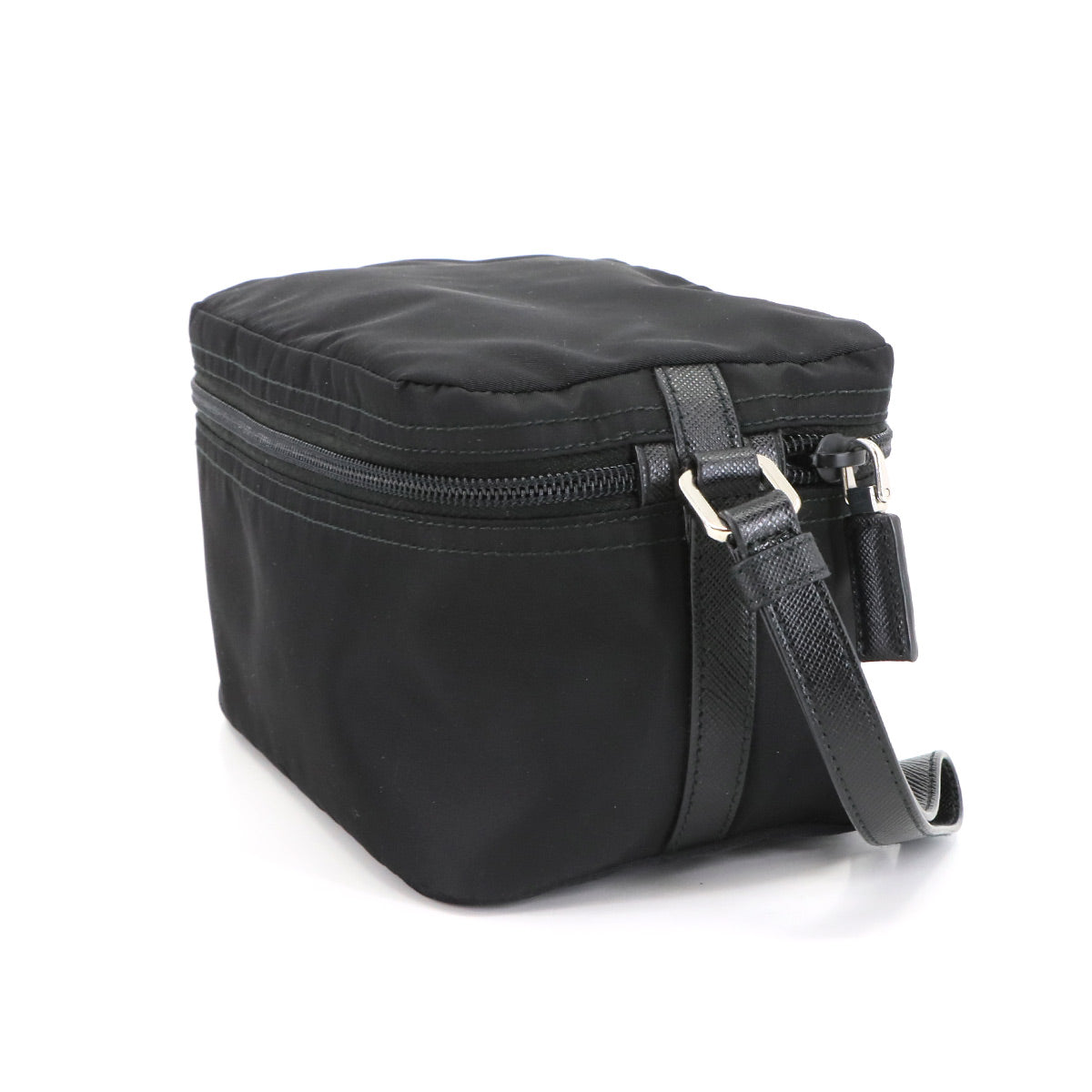 Pouch Nylon Saffiano Leather Nero Black 2NE015 Purse
