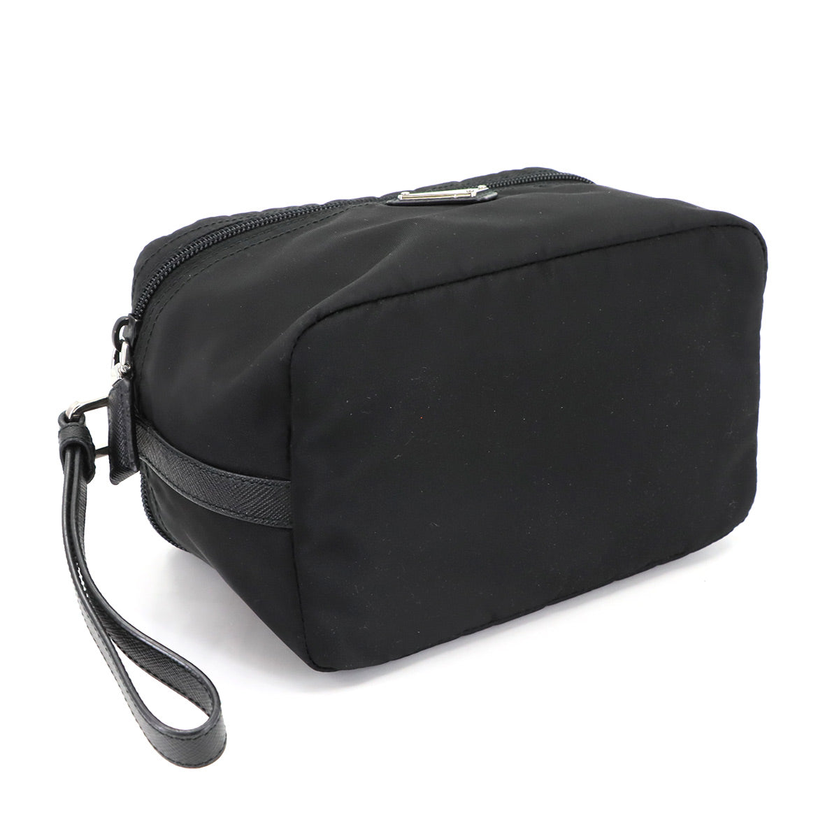 Pouch Nylon Saffiano Leather Nero Black 2NE015 Purse