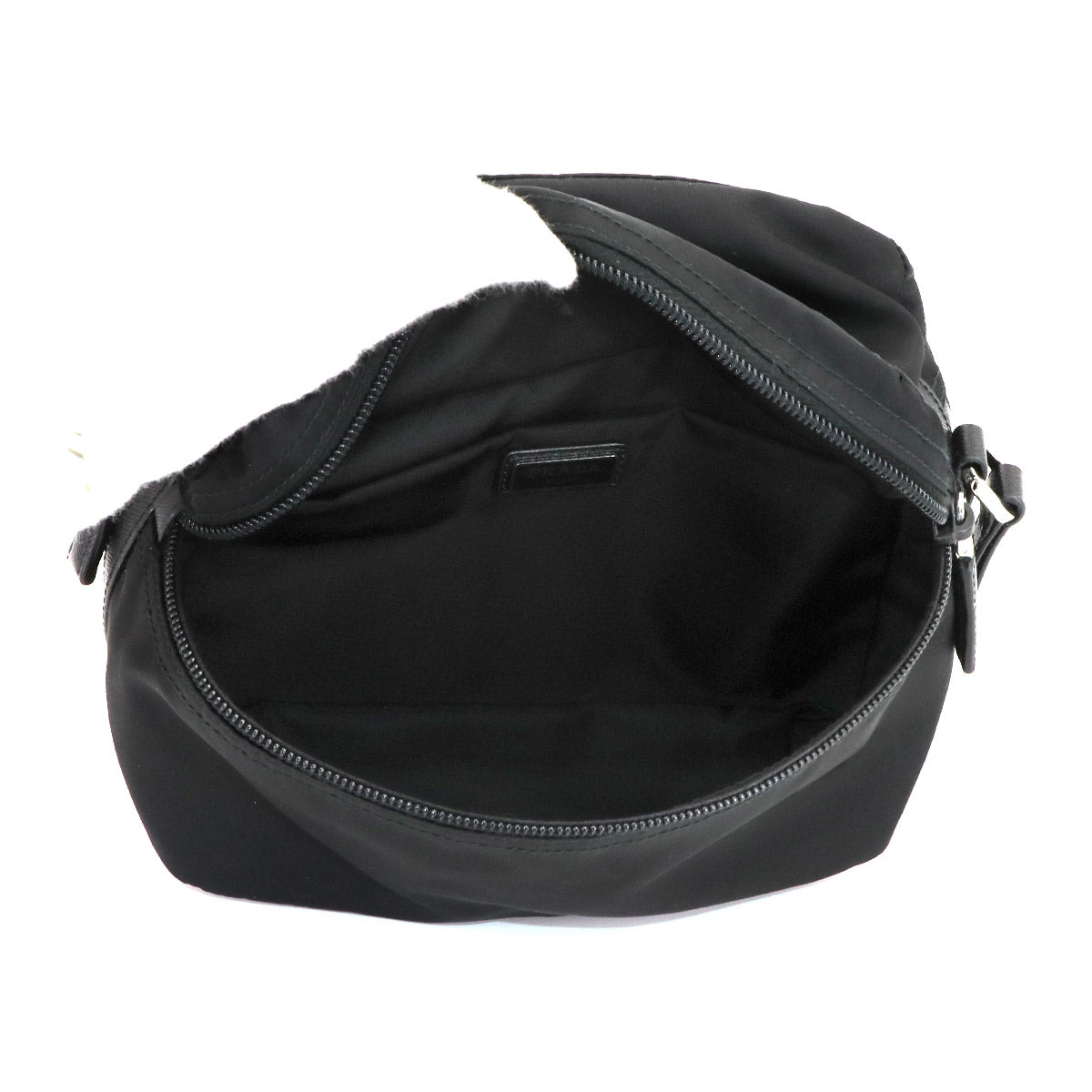 Pouch Nylon Saffiano Leather Nero Black 2NE015 Purse