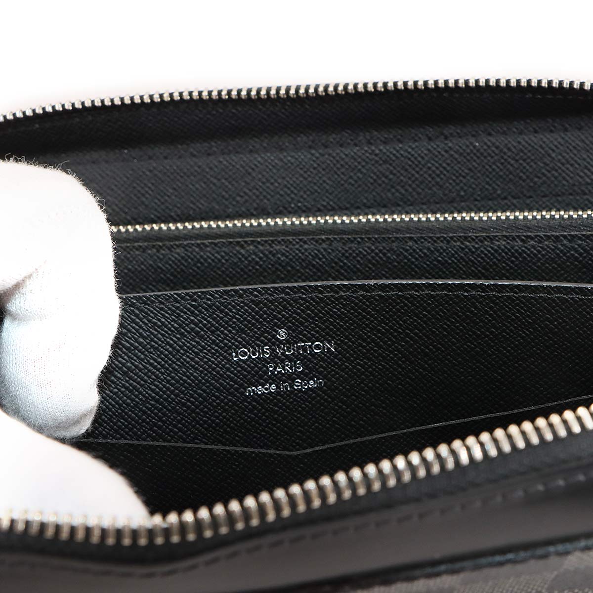 Damier Graphite Zippy XL Long Wallet Black Gray N41503