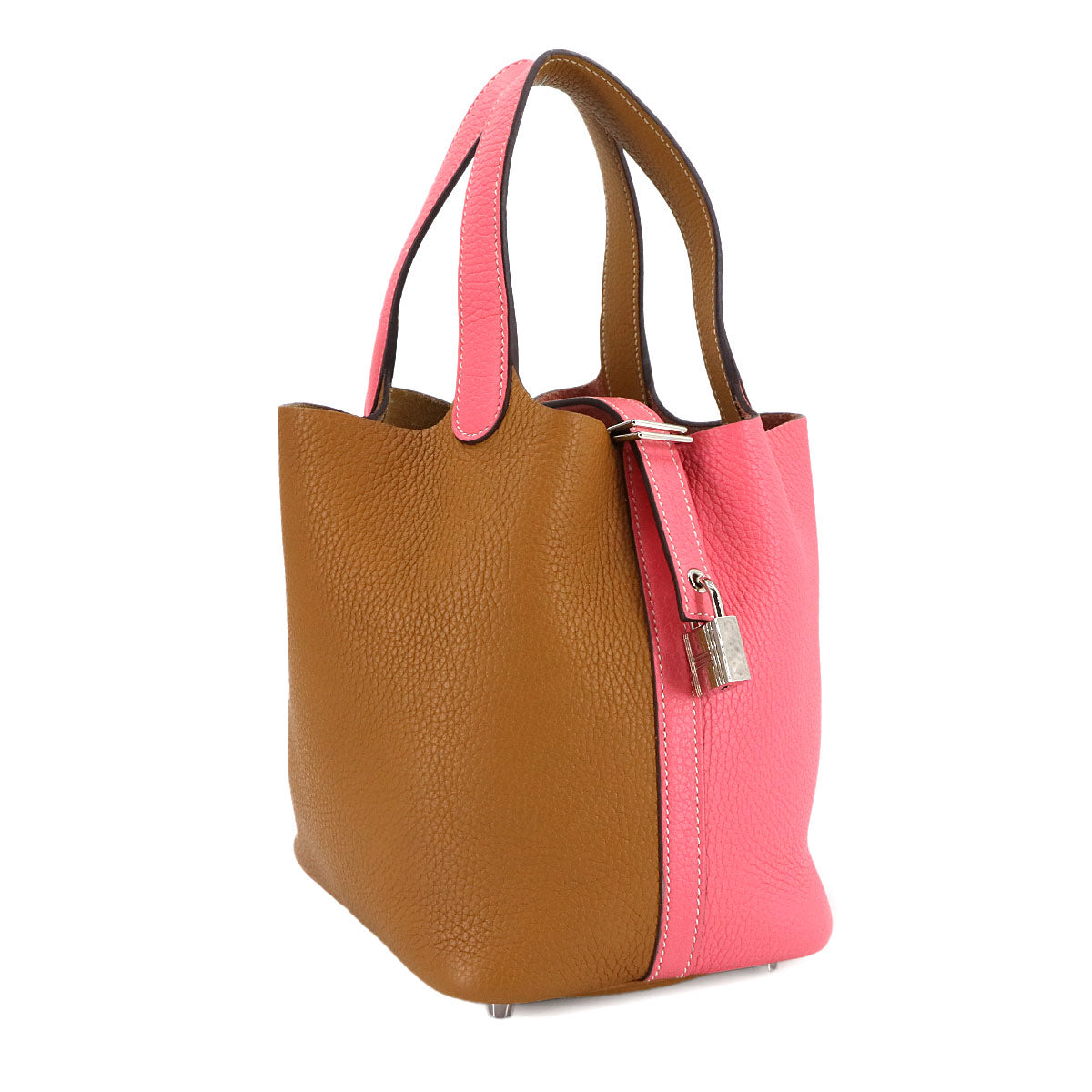 Picotin Lock Casaque PM Hand Bag Taurillon Clemence Rose Azalee