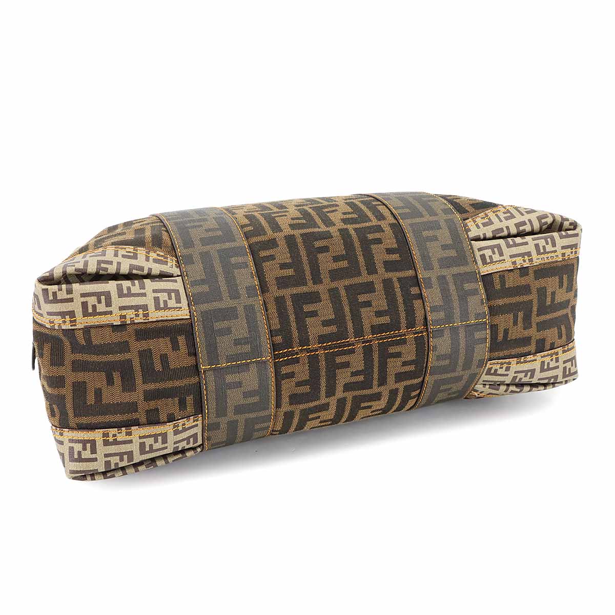 Zucca Zucchino Hand Bag Canvas PVC Brown Black 8BL096 Vintage