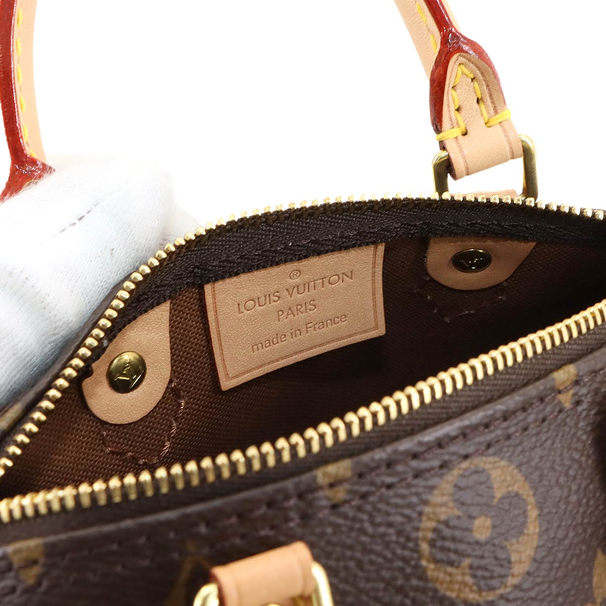 Monogram Nano Speedy 2way Hand Shoulder Bag Brown M61252