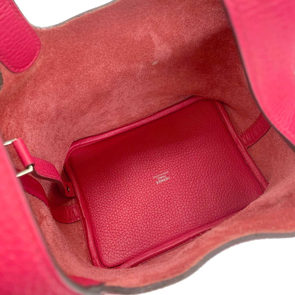 Picotin Lock PM Hand Bag Taurillon Clemence Rose Extreme