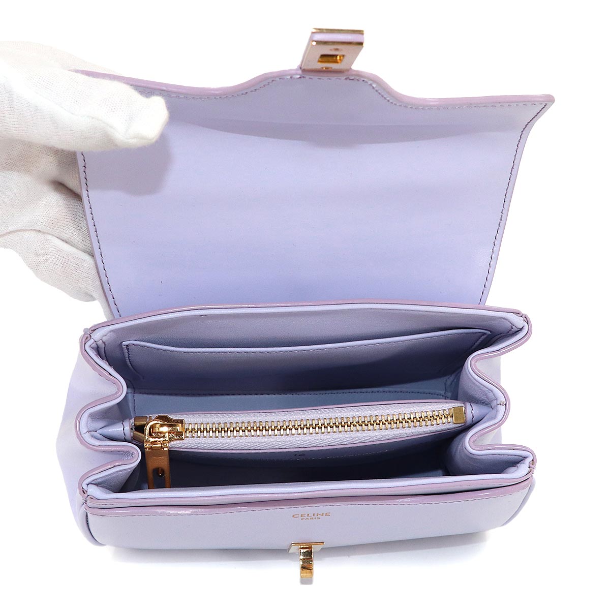 Mini 16 2way Hand Shoulder Bag Leather Purple 197983 Purse