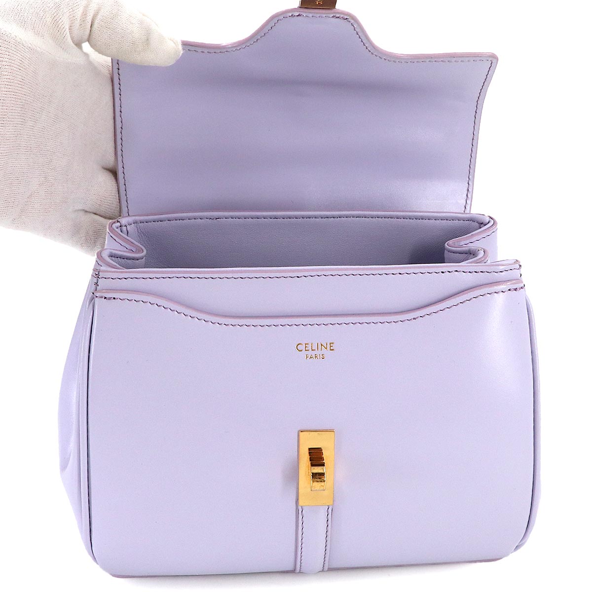 Mini 16 2way Hand Shoulder Bag Leather Purple 197983 Purse