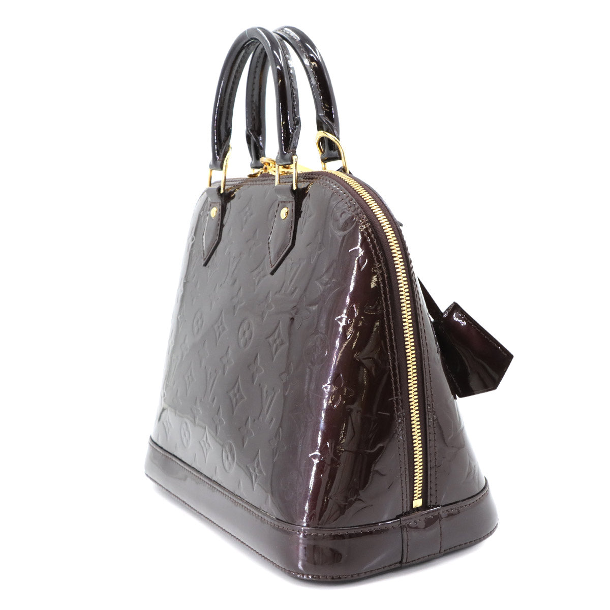 Monogram Vernis Alma PM Hand Bag Amarante M91611 Purse