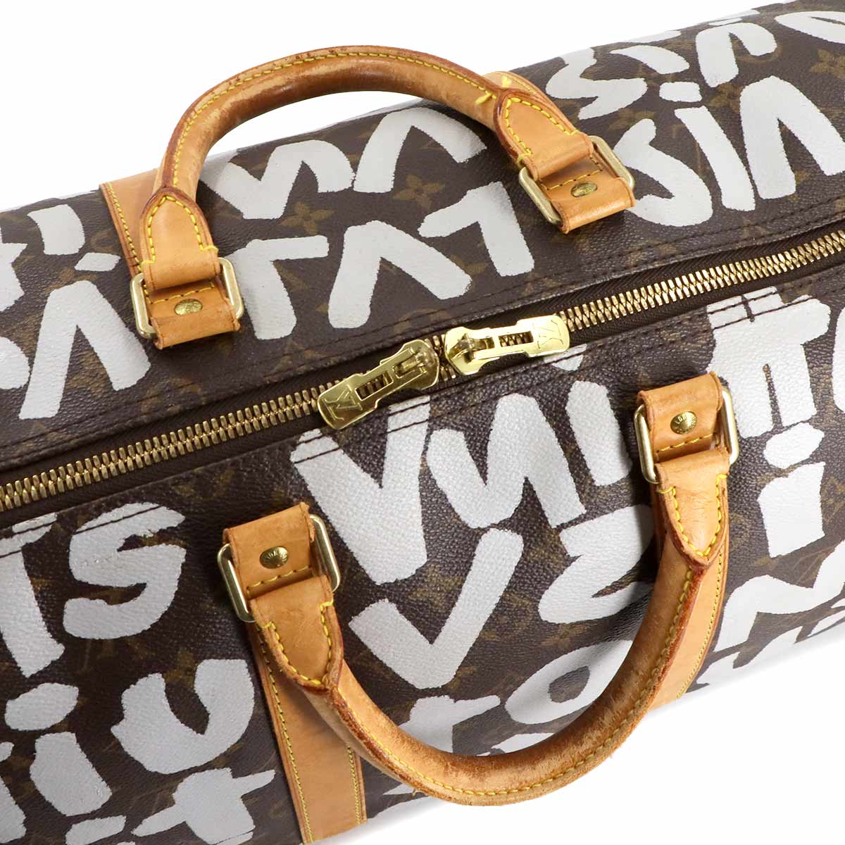 Monogram Graffiti Keepall 50 Luggage Argent M92197