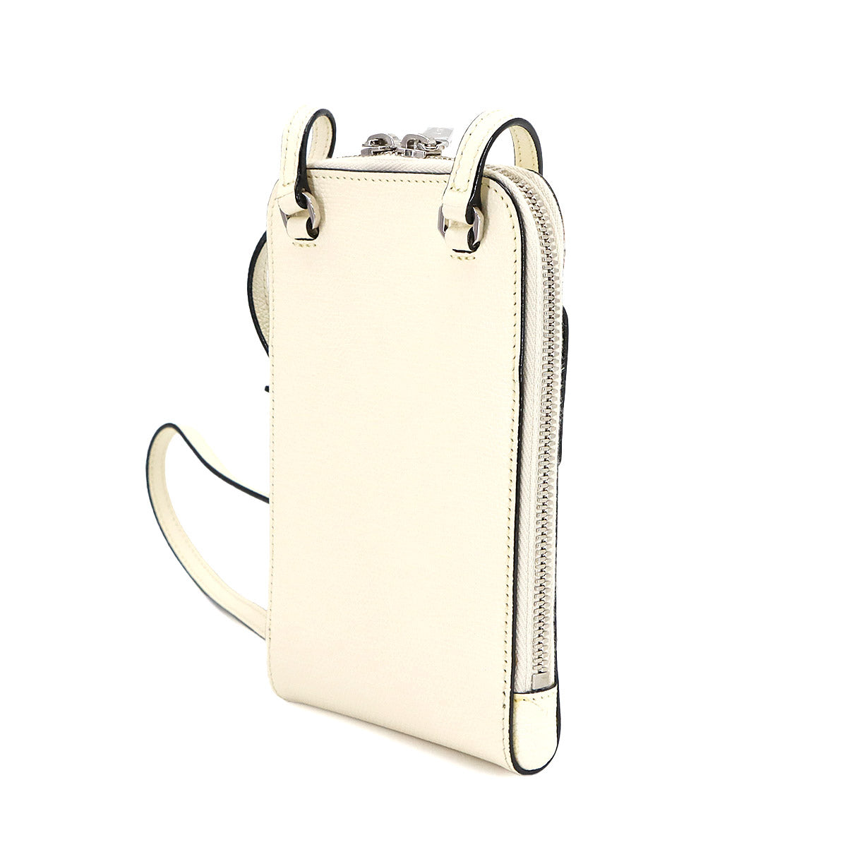 Crossbody Pocket Shoulder Bag Leather White Purse