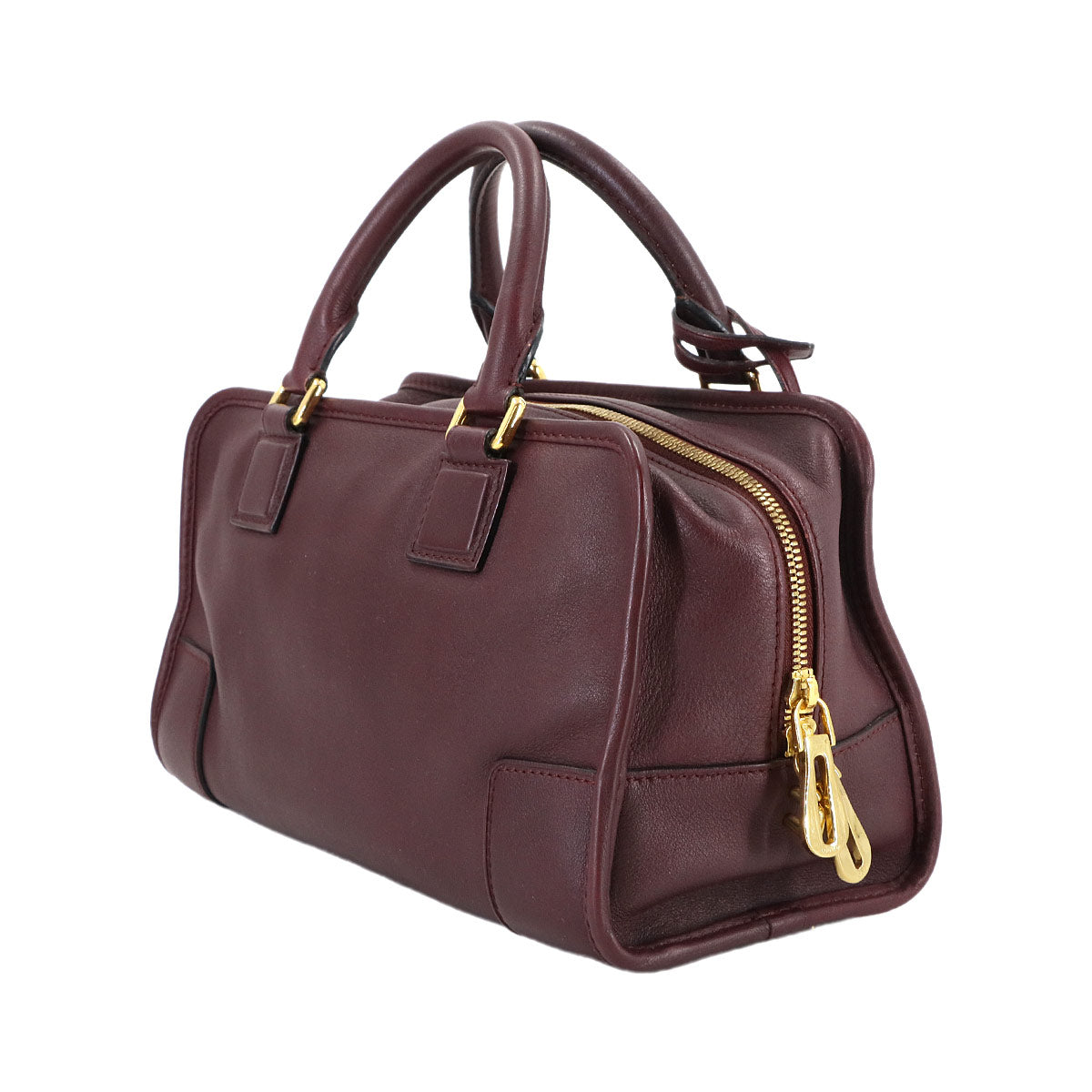 Amazona 28 Hand Bag Leather Bordeaux Anagram Purse