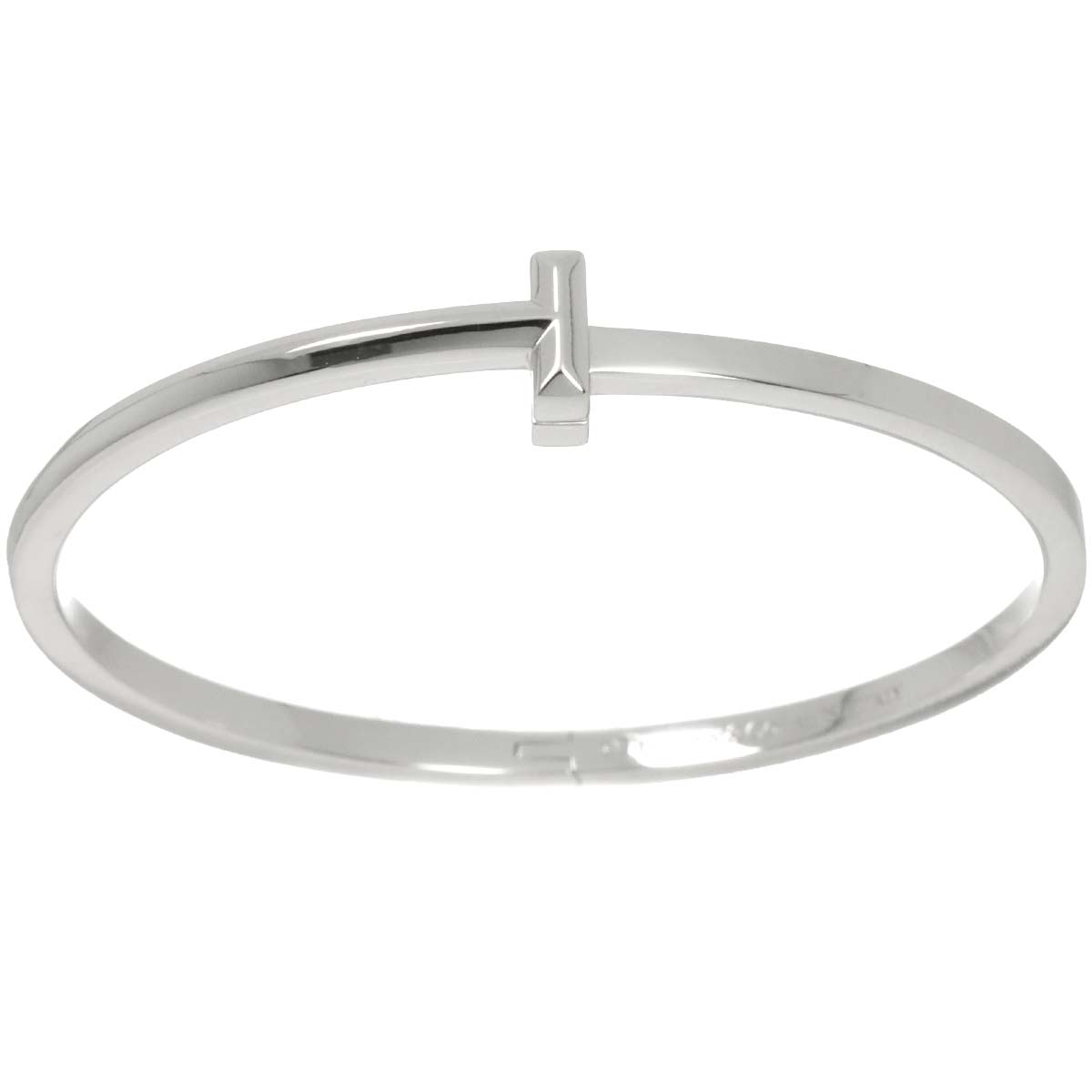T Narrow Bracelet 18K White Gold 750