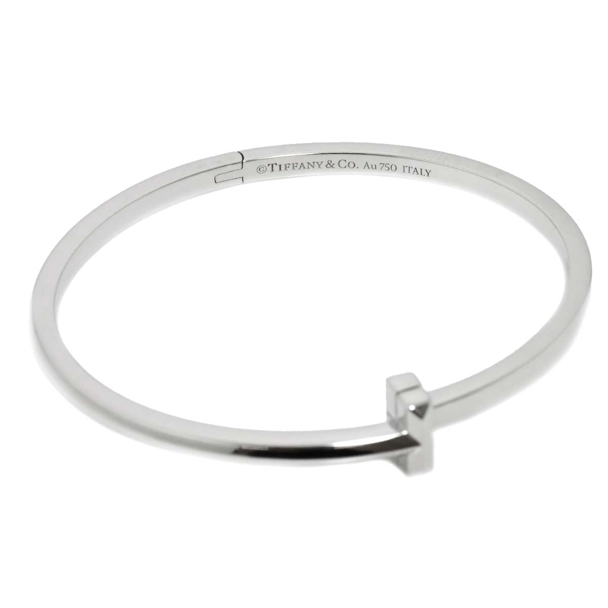 T Narrow Bracelet 18K White Gold 750