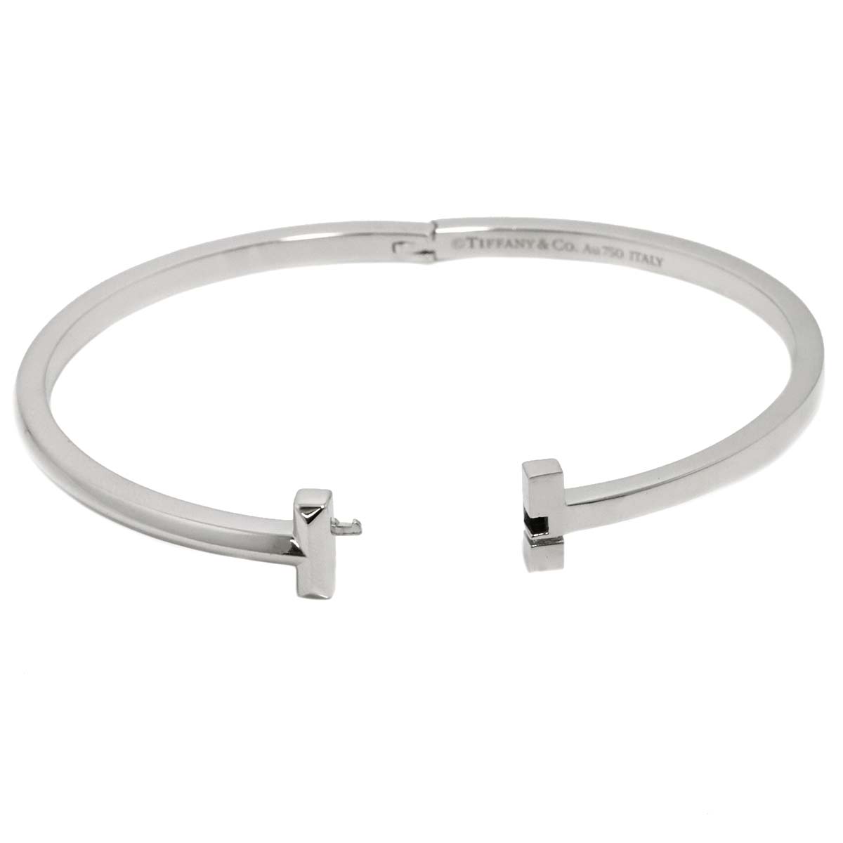 T Narrow Bracelet 18K White Gold 750