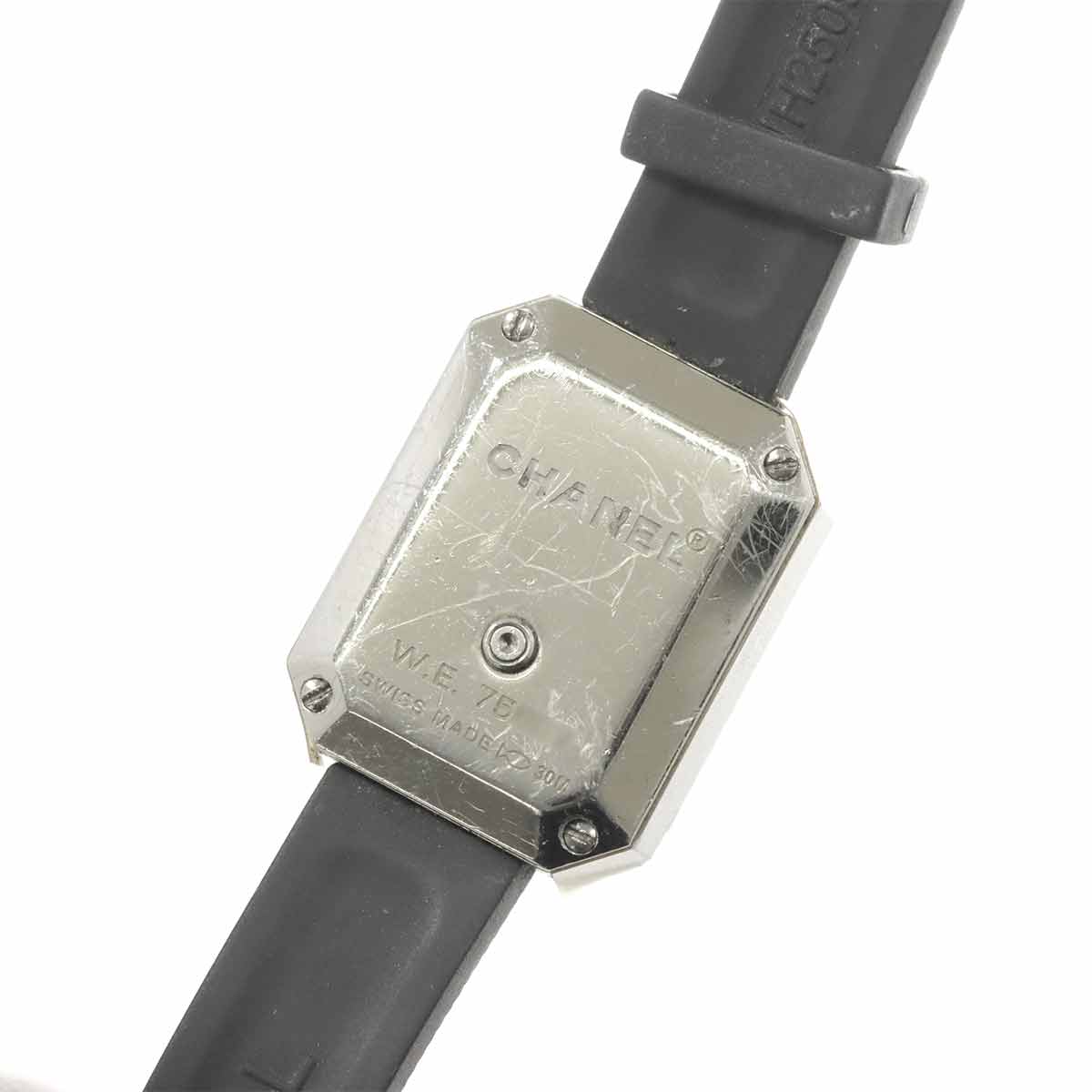 Premiere H2434 Bezel Diamond 4P Rubber Belt Black Dial Ladies