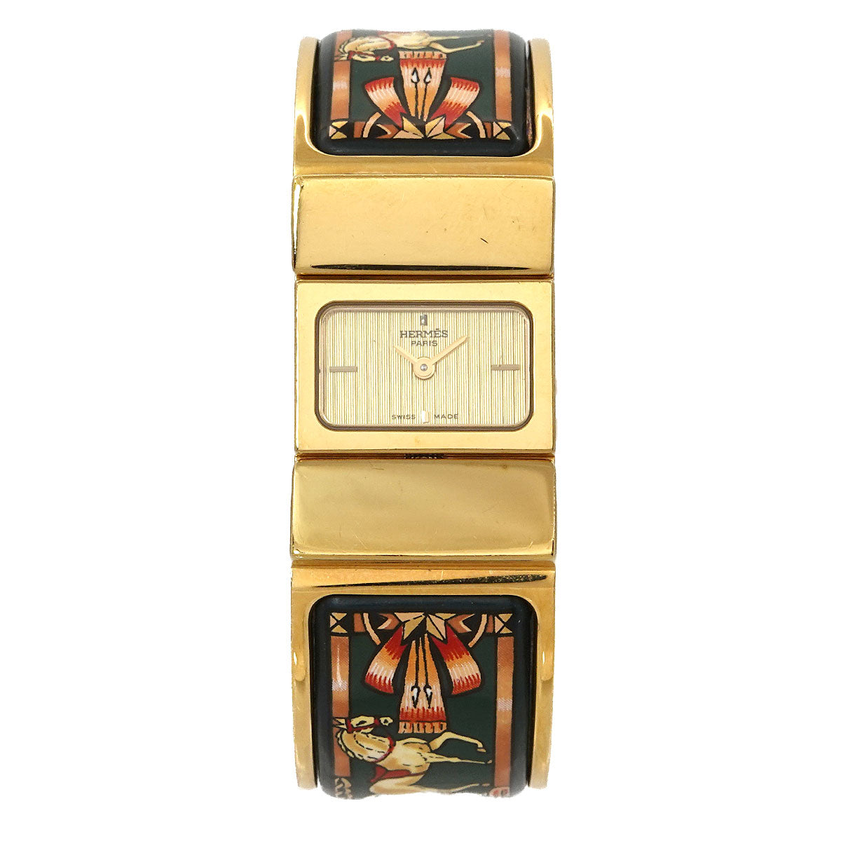 Loquet LO1.201 Quartz Gold Dial Ladies Bngle Watch