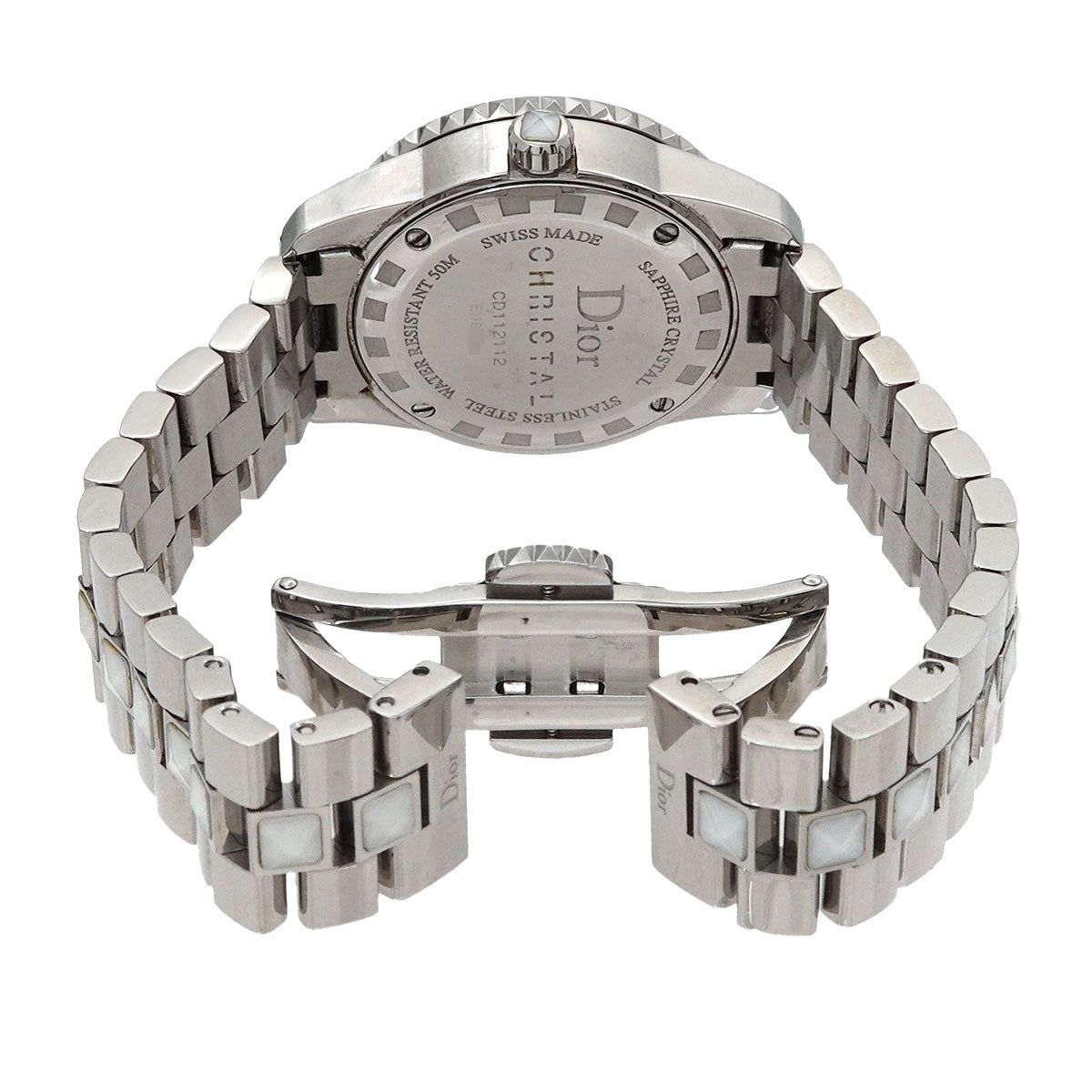 crystal CD112112 White Dial Quartz Ladies Watch