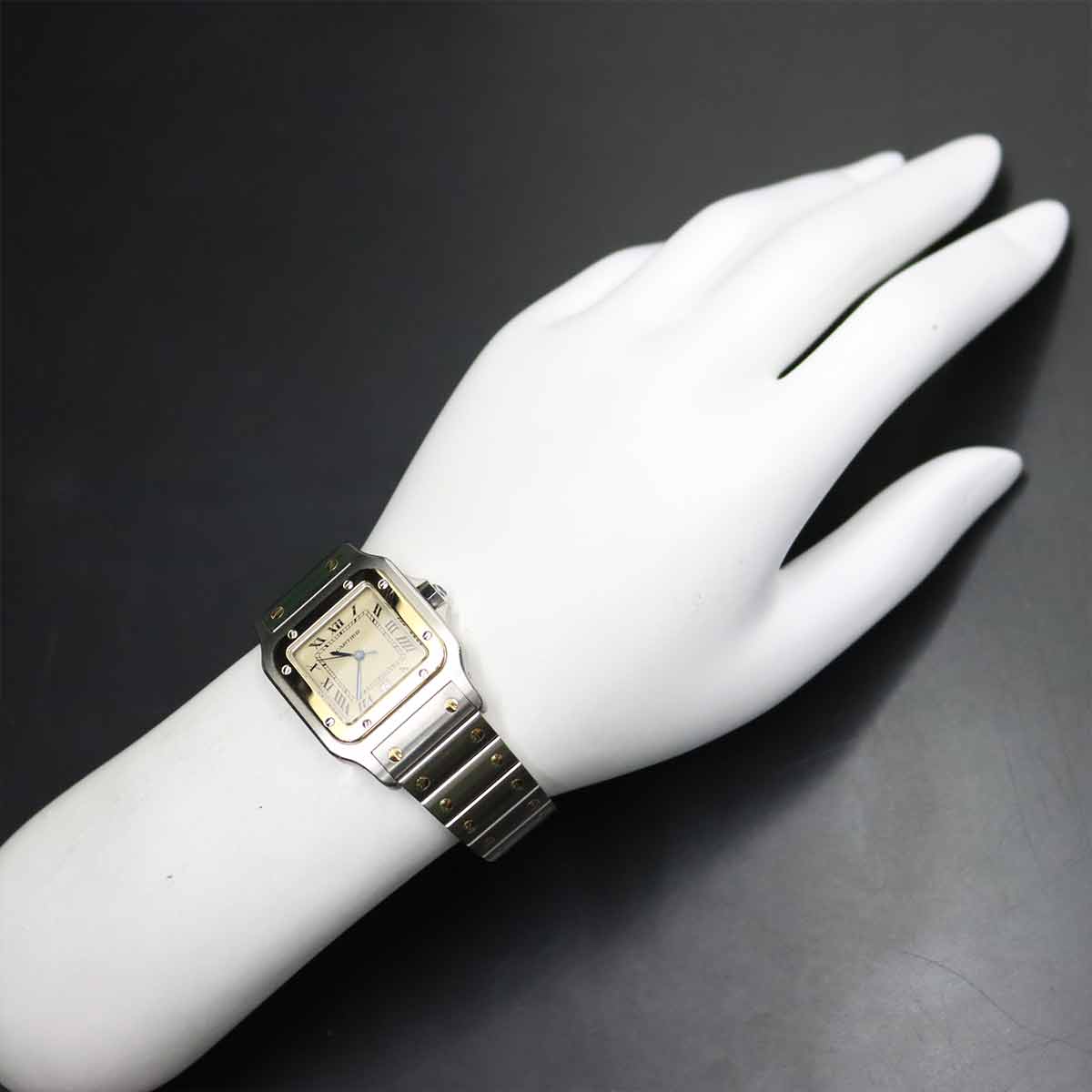 Santos Galbee LM Quartz YG Cream Dial Mens Watch