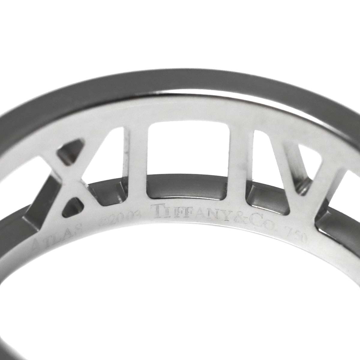 Atlas Diamond Ring 18K White Gold 750 size6(US)