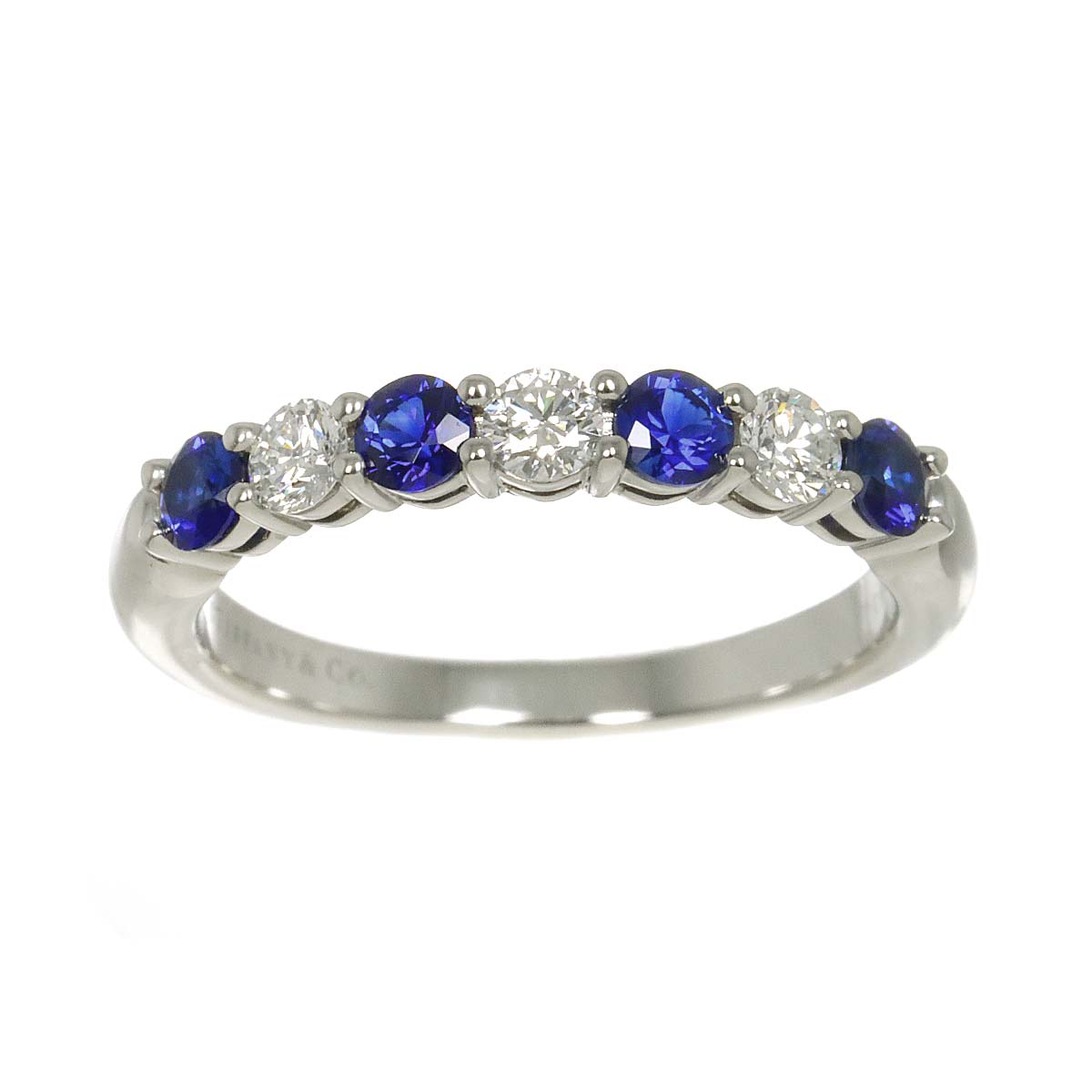 Forever Sapphire Diamond Ring Pt size5.75-6(US)
